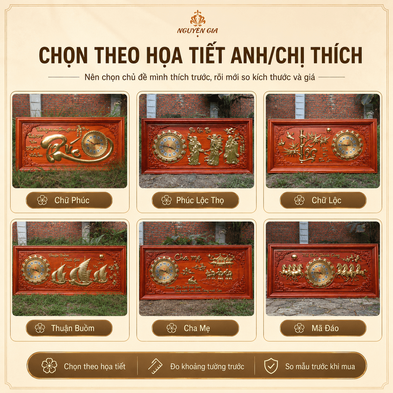 Đồng Hồ Gỗ Treo Tường