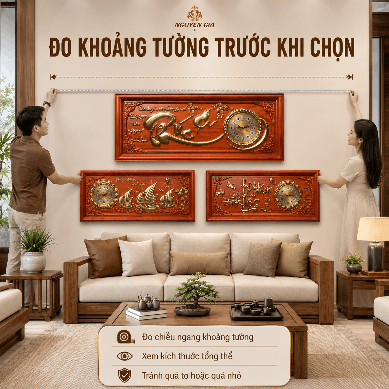 Đồng Hồ Gỗ Treo Tường