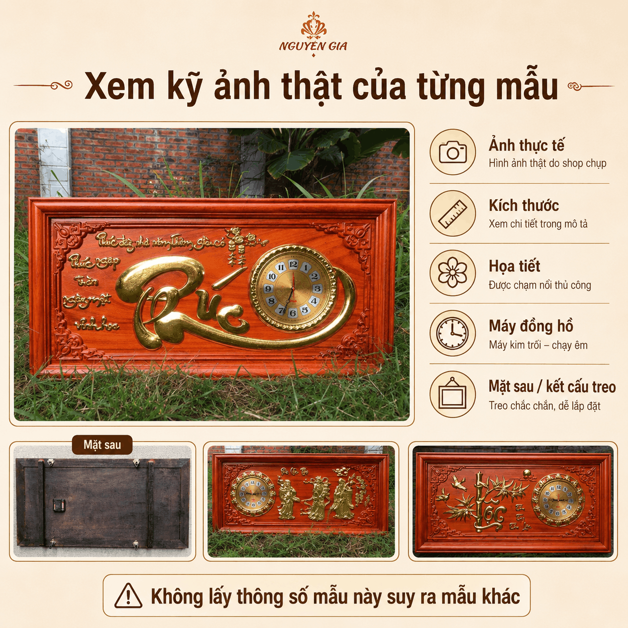 Đồng Hồ Gỗ Treo Tường