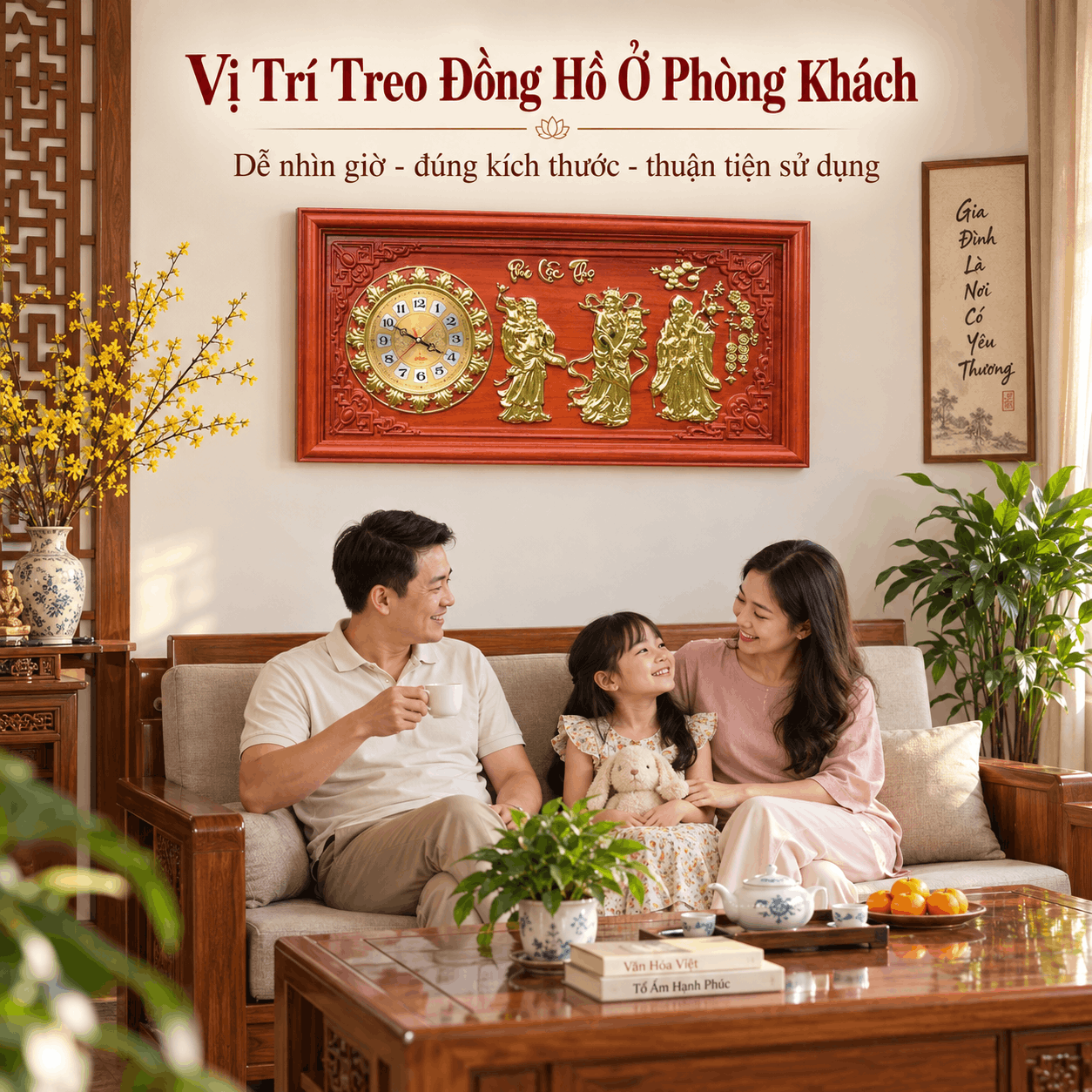 Vị Trí Treo Đồng Hồ Ở Phòng Khách Nên Chọn Thế Nào?