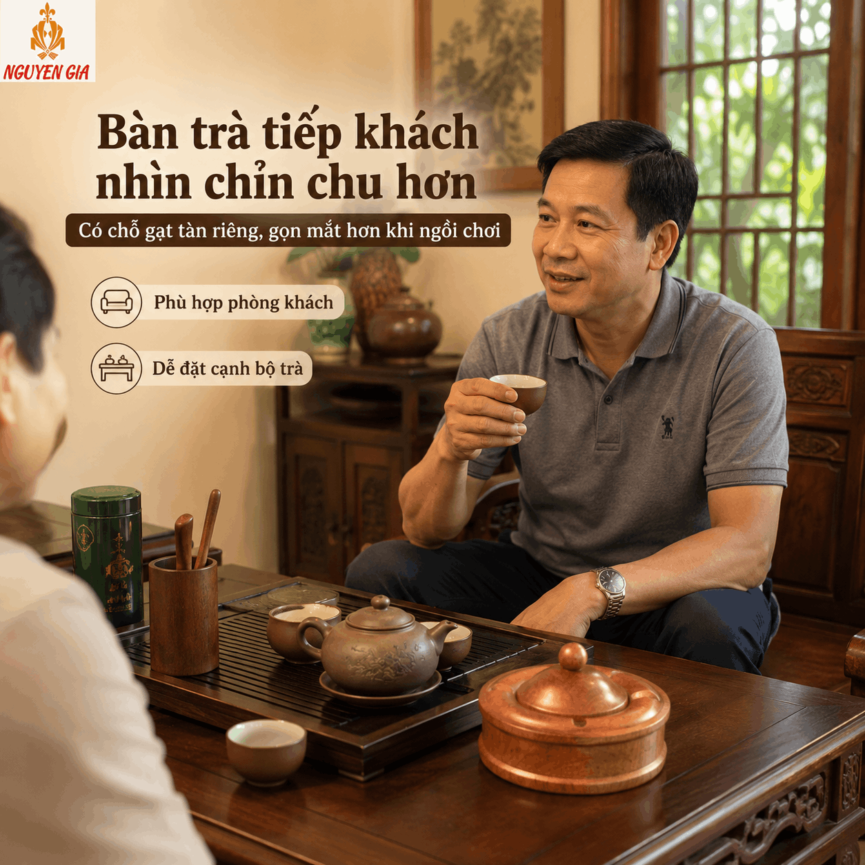 Gạt t&agrave;n thuốc bằng gỗ
