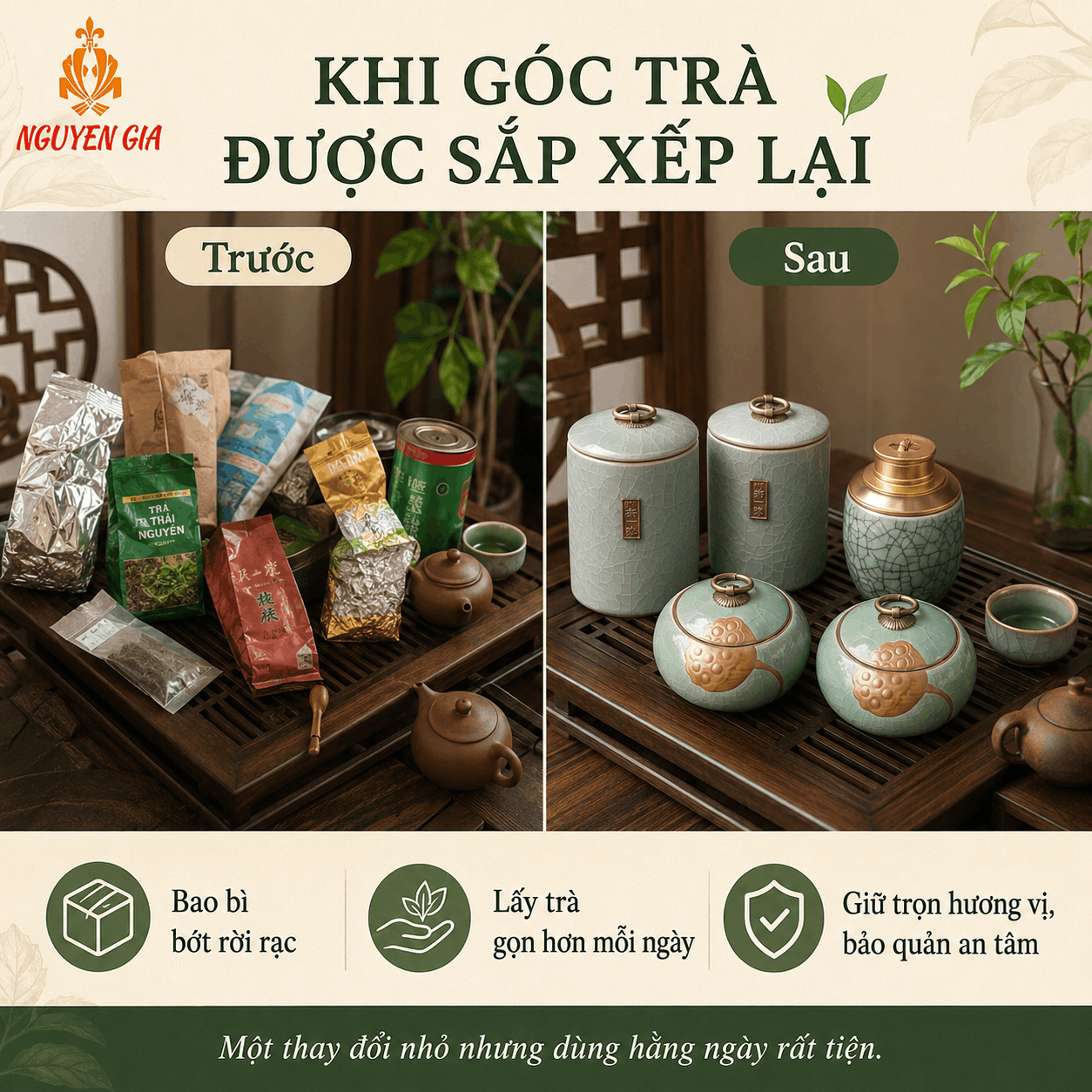 Hộp Đựng Tr&agrave; Bằng Gốm