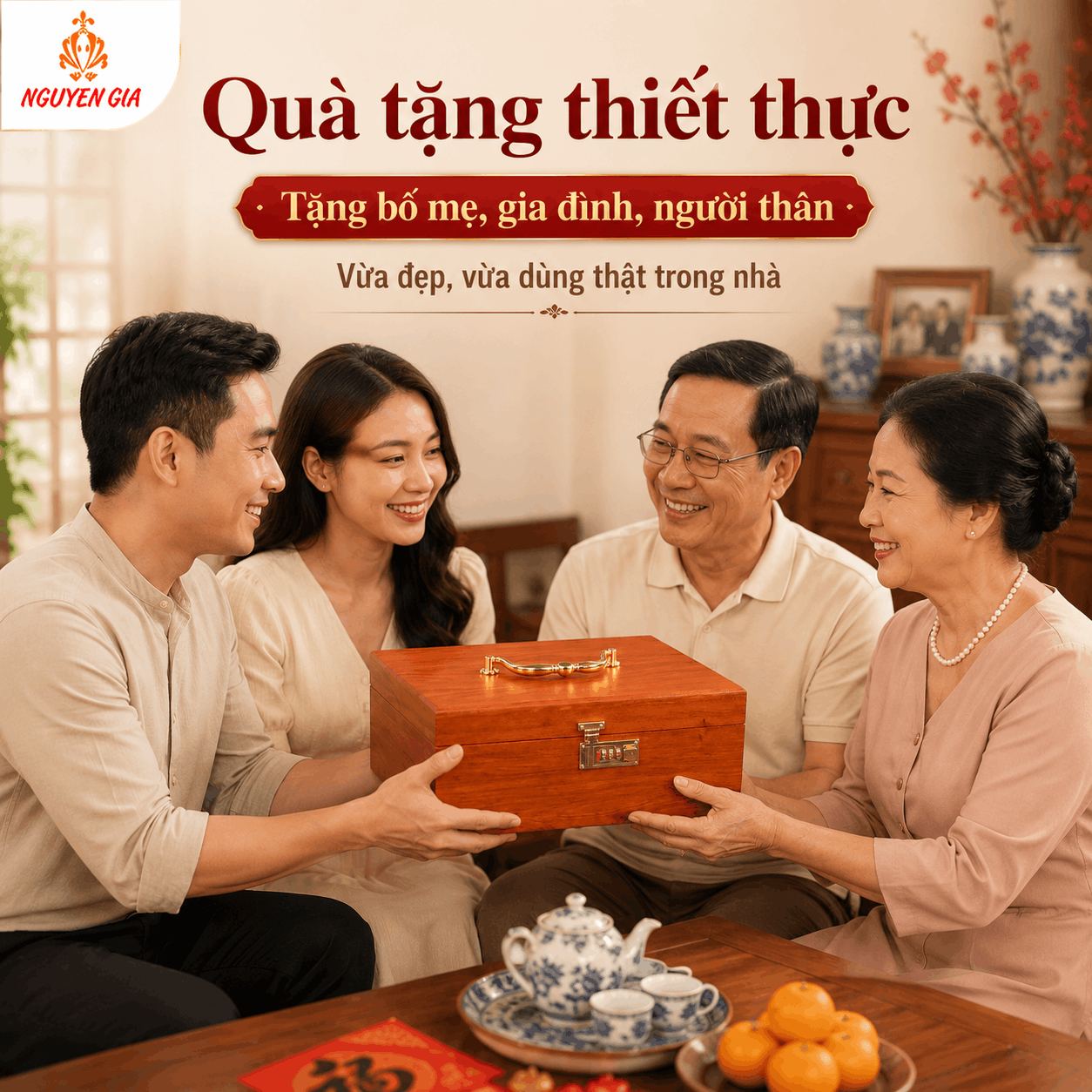 Hòm Đựng Tiền Gỗ Hương Có Khóa Số – Cỡ Lớn Đựng Phong Bì, Giấy Tờ