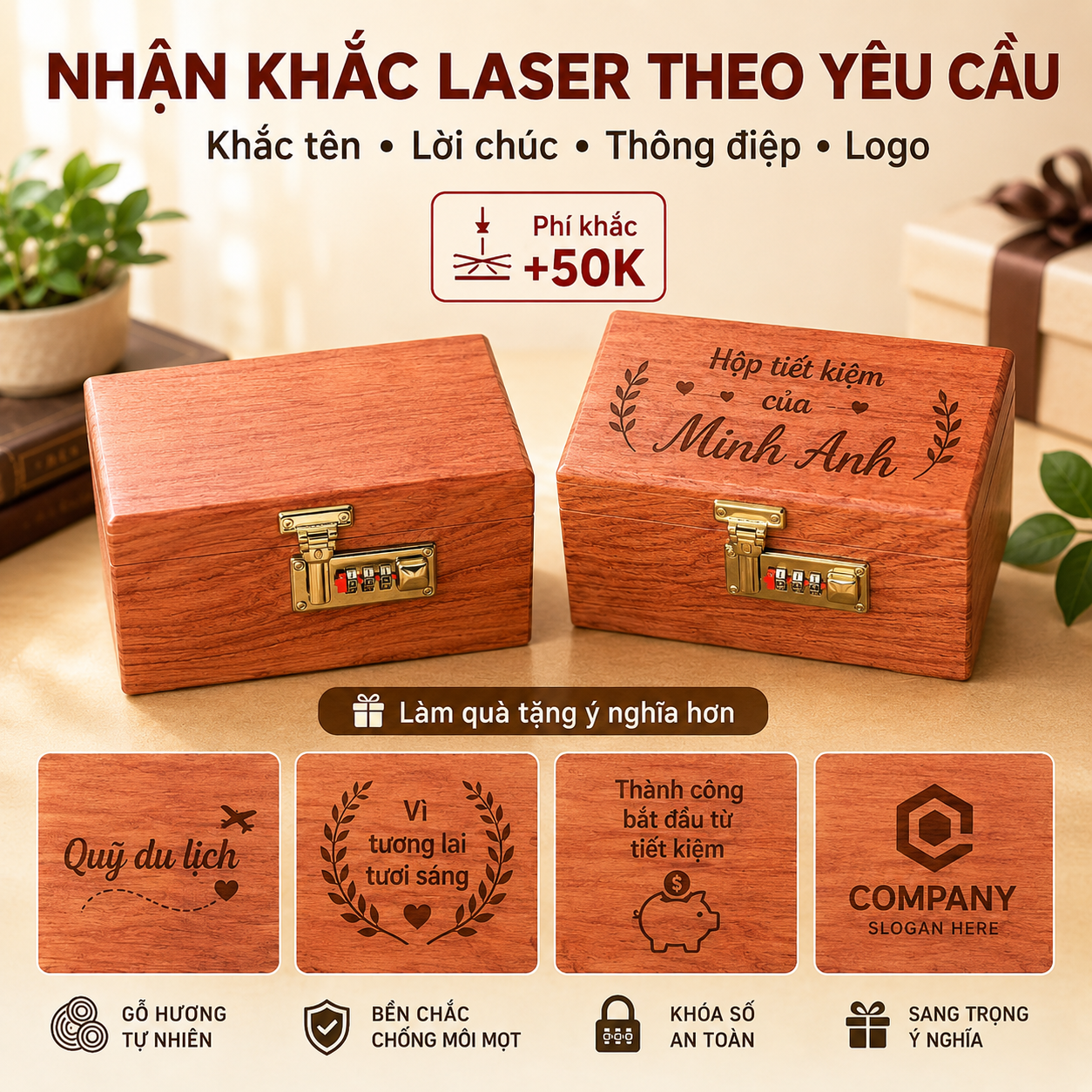 Hộp đựng tiền - Hộp đựng tiền tiết kiệm