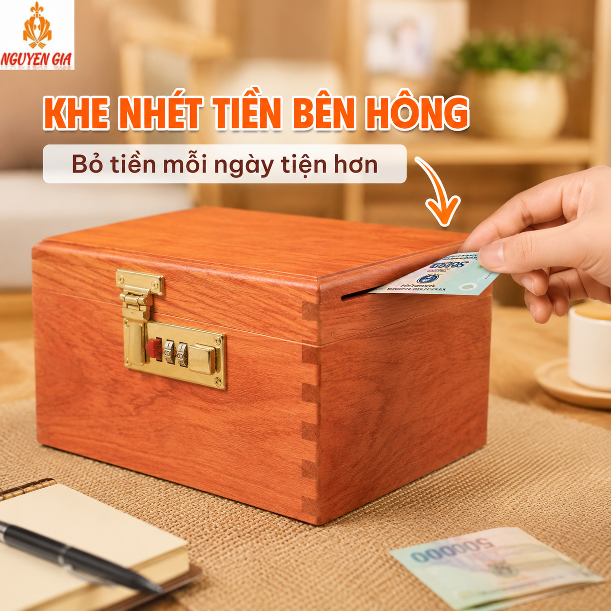 Hộp đựng tiền - Hộp đựng tiền tiết kiệm