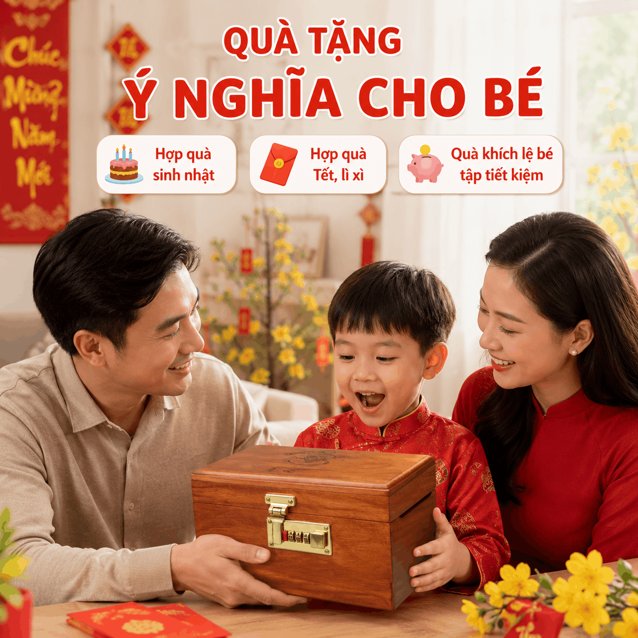 Hộp Tiết Kiệm Cho Bé Mẫu Siêu Nhân Nhện – Gỗ Hương, Khóa Số
