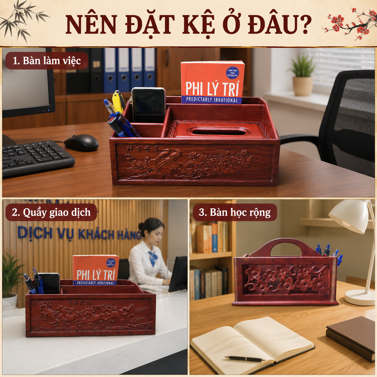 Kệ Đựng Văn Ph&ograve;ng Phẩm Để B&agrave;n