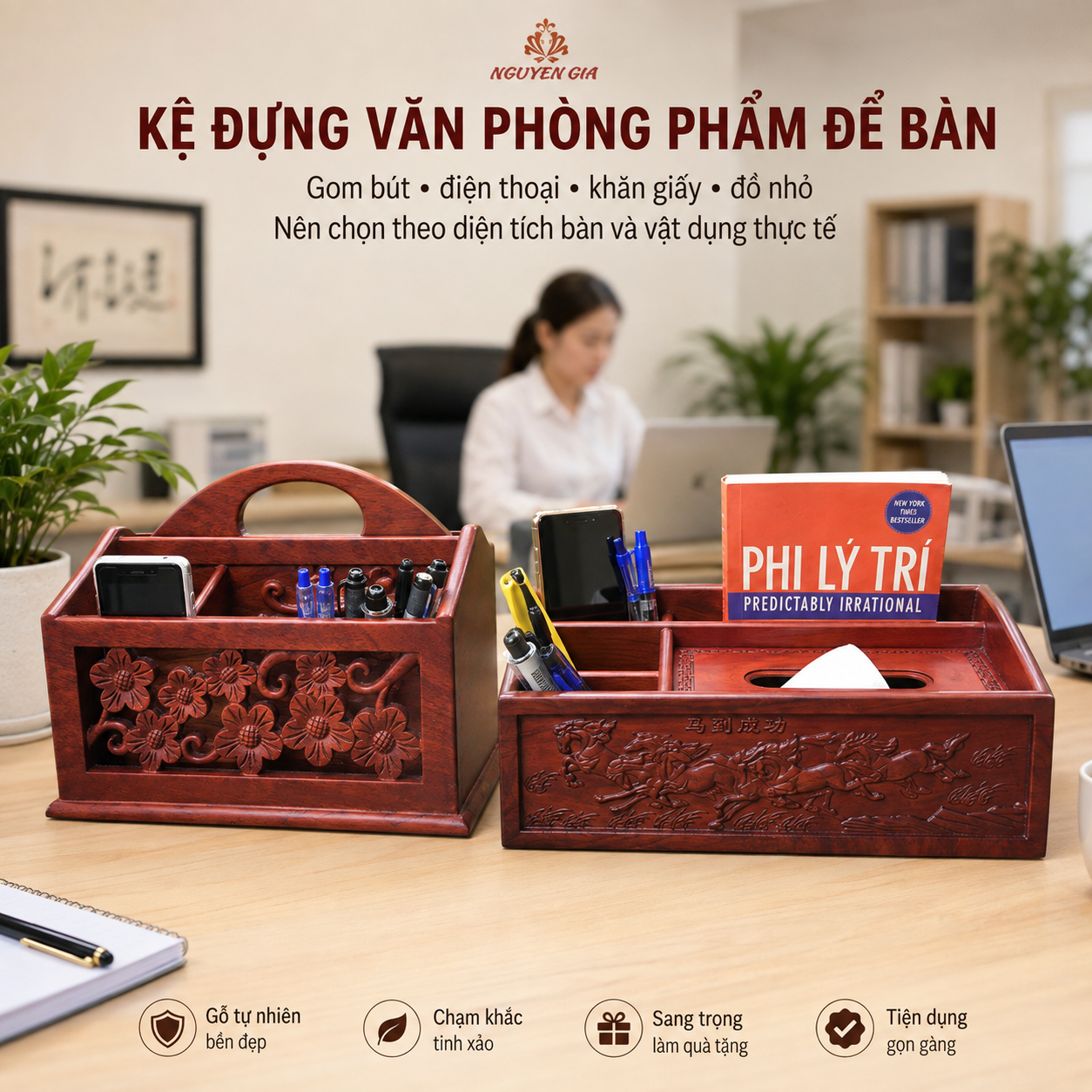 Kệ Đựng Văn Ph&ograve;ng Phẩm Để B&agrave;n