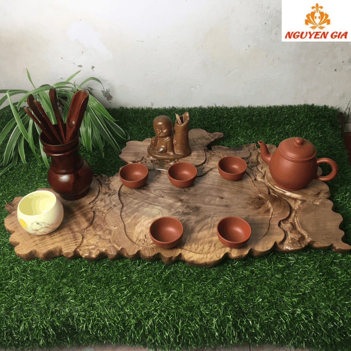 Khay Trà Gỗ Dổi Nguyên Khối 63x34cm – Không Cần Nói Nhiều, Nhìn Là Hiểu