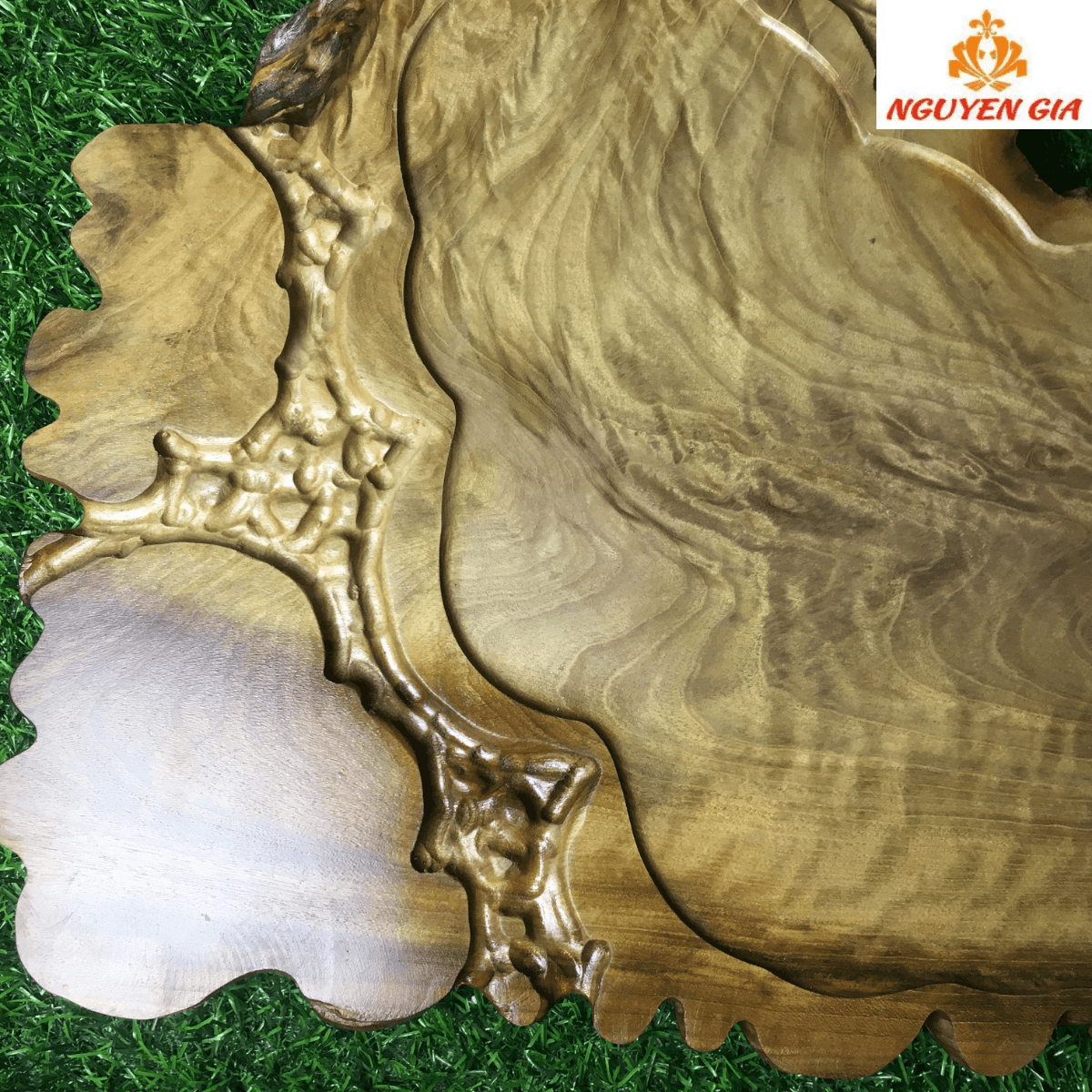 Khay Trà Gỗ Dổi Nguyên Khối Dáng Khoét Rỗng Tự Nhiên – Thế Gỗ Độc Lạ, Cá Tính Mạnh (không bao gồm phụ kiện)