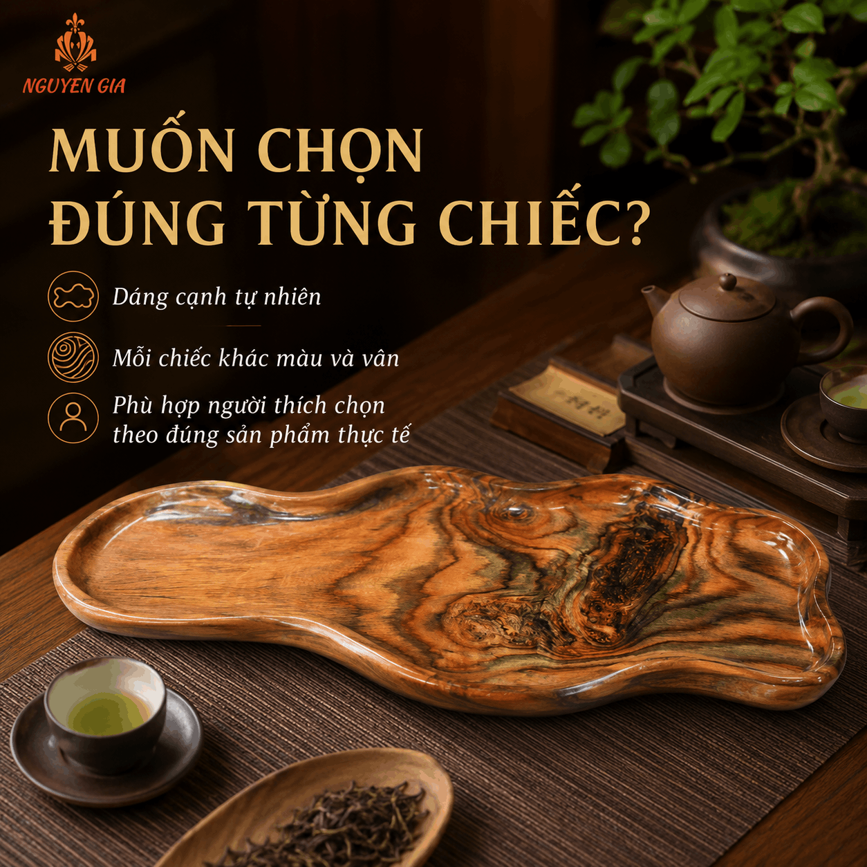 Khay trà gỗ