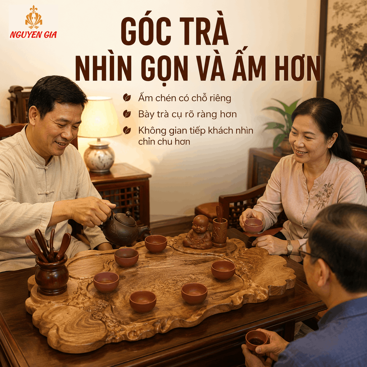 Khay trà gỗ