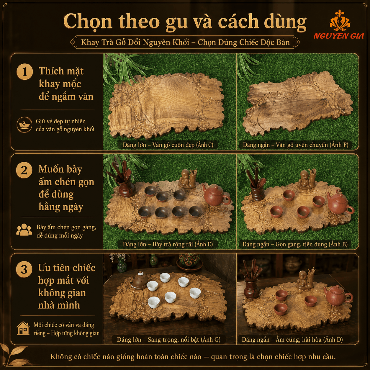 Khay Trà Gỗ Dổi Nguyên Khối