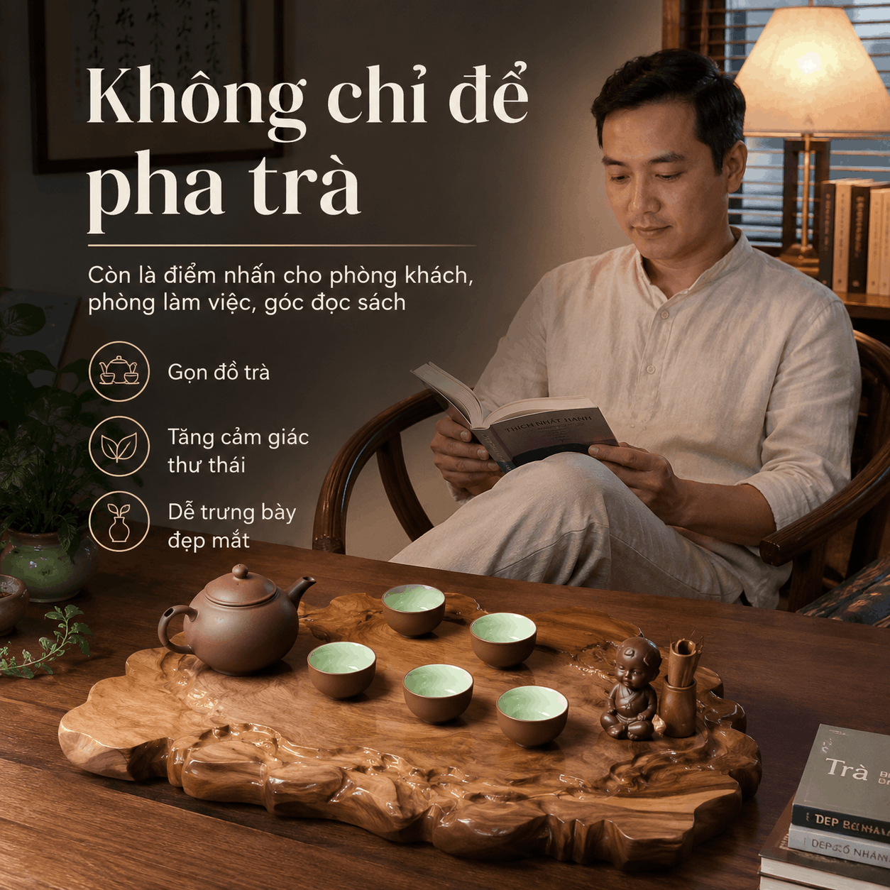 Khay trà gỗ