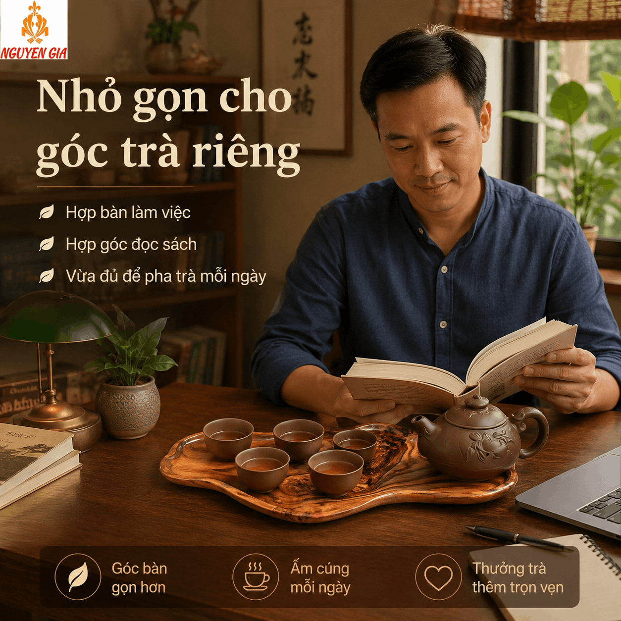 Khay trà gỗ Trắc nguyên khối 40 × 14 cm dáng lượn tự nhiên