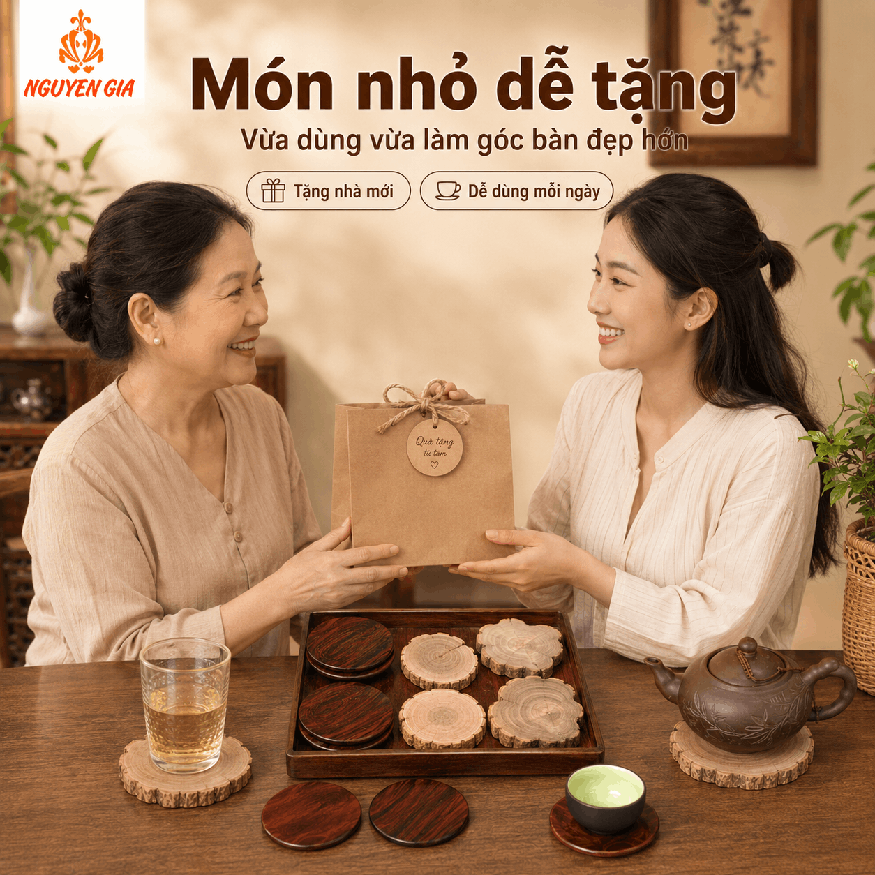 Lót ly gỗ