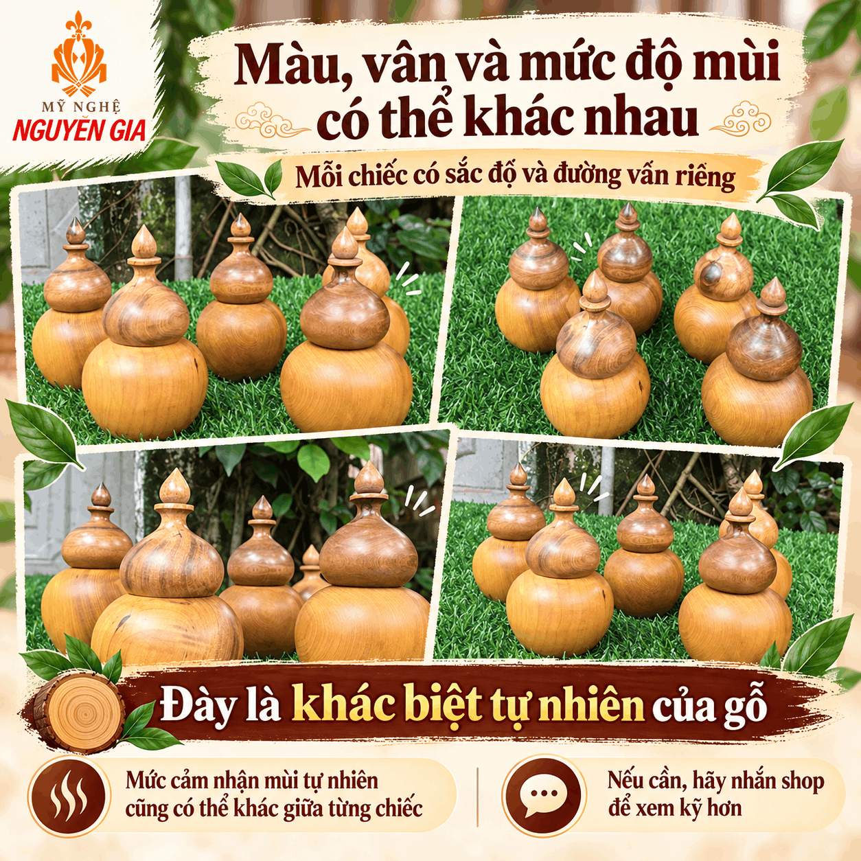 Hộp đựng tăm hồ lô bằng gỗ Bách Xanh