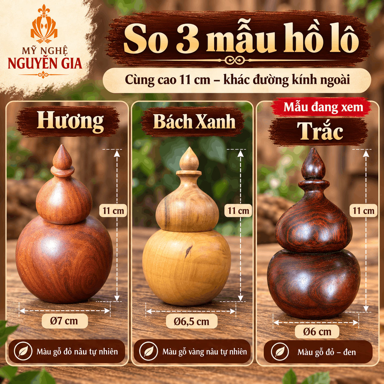 Hộp đựng tăm hồ lô bằng gỗ Trắc