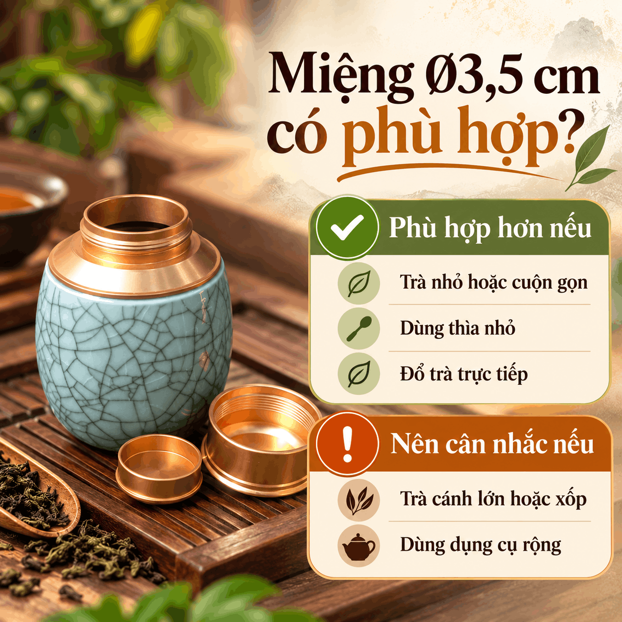 Hũ đựng trà gốm men rạn Lục Bình xanh dương