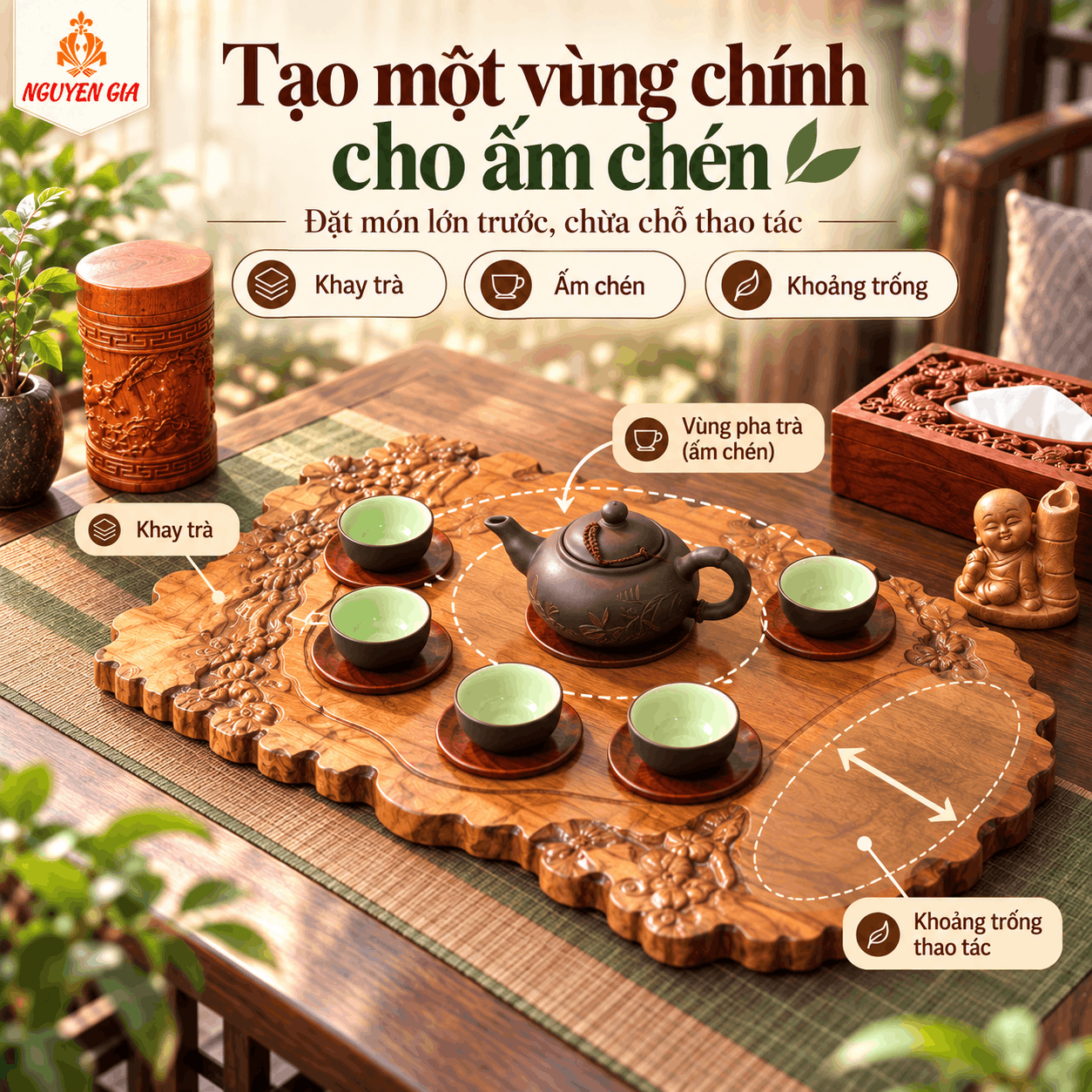 Những Món Đồ Gỗ Nhỏ Giúp Bàn Trà Nhìn Chỉn Chu Hơn