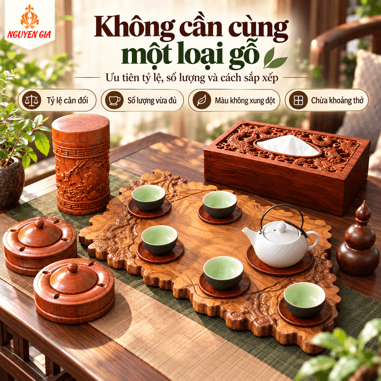 Những M&oacute;n Đồ Gỗ Nhỏ Gi&uacute;p B&agrave;n Tr&agrave; Nh&igrave;n Chỉn Chu Hơn