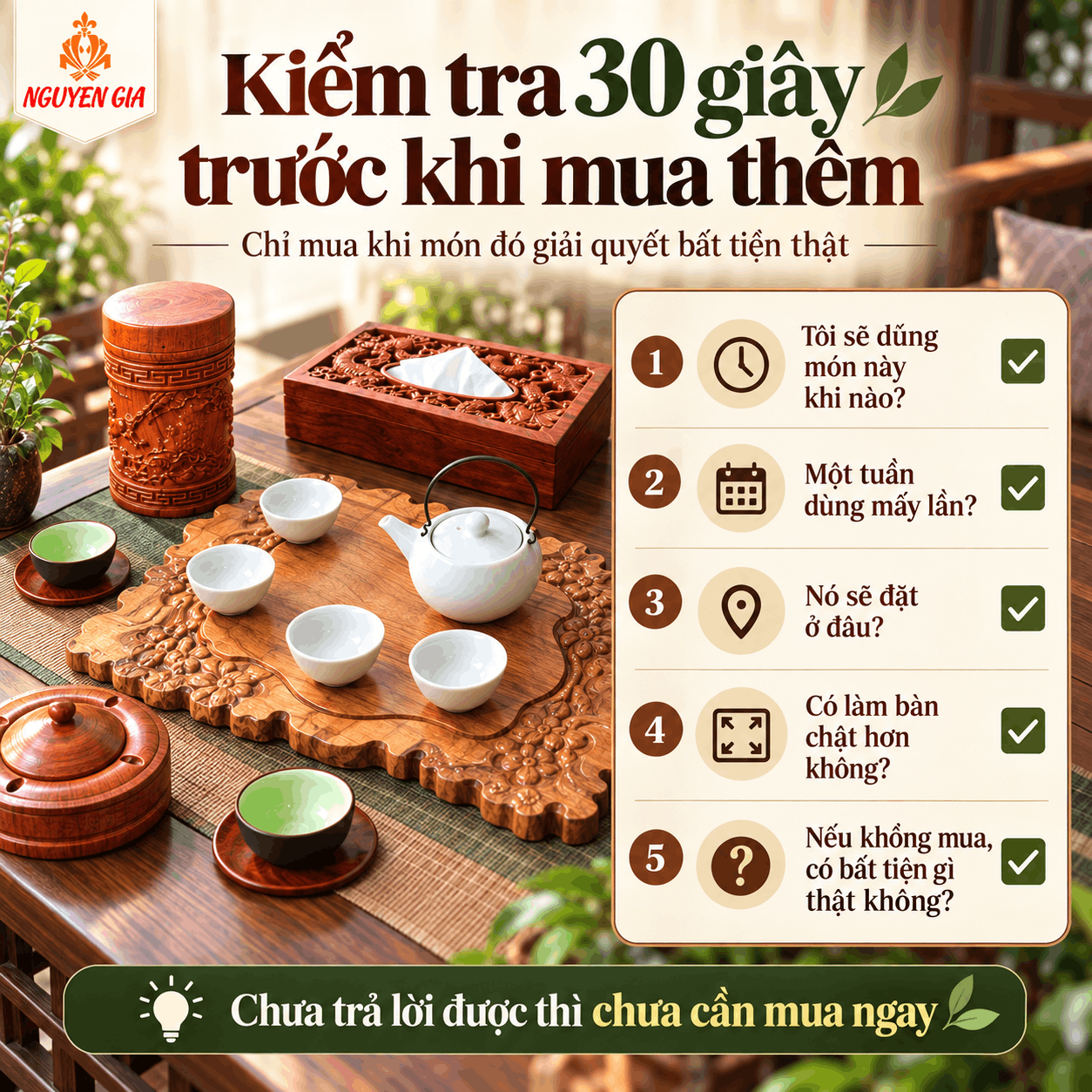 Những M&oacute;n Đồ Gỗ Nhỏ Gi&uacute;p B&agrave;n Tr&agrave; Nh&igrave;n Chỉn Chu Hơn