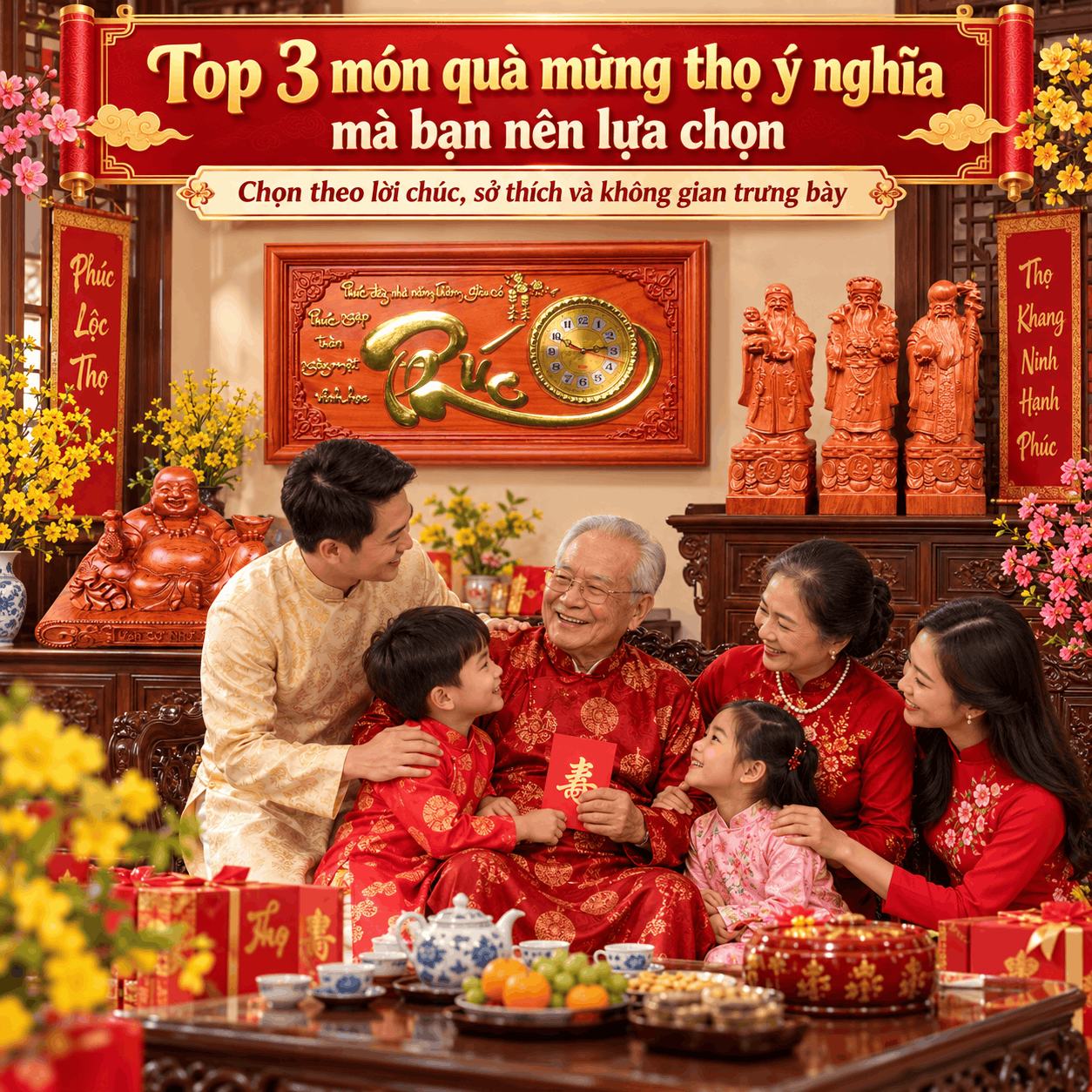 Top 3 món quà mừng thọ ý nghĩa mà bạn nên lựa chọn