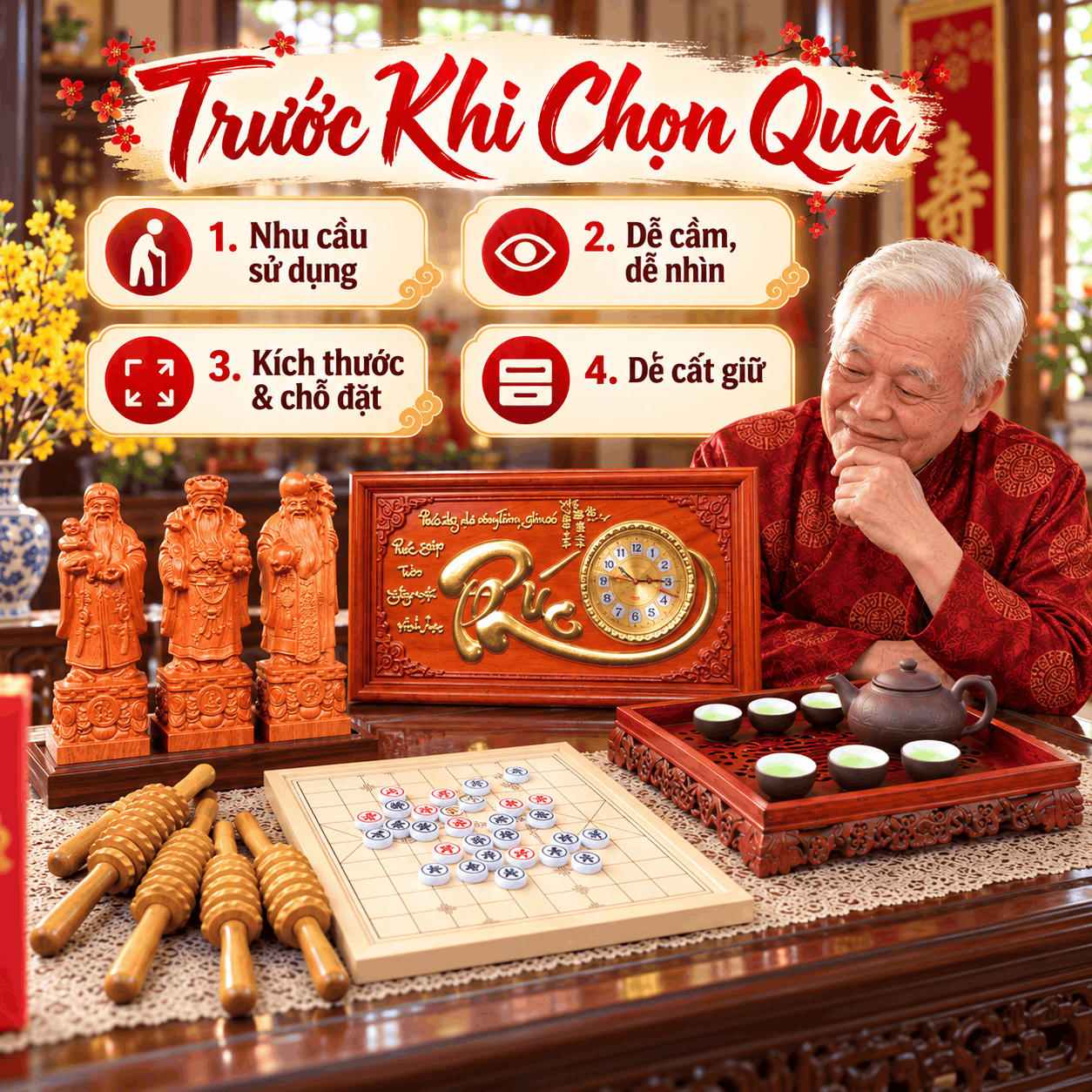 Qu&agrave; tặng mừng thọ 80 tuổi - Lựa chọn qu&agrave; tặng &yacute; nghĩa v&agrave; trọn vẹn