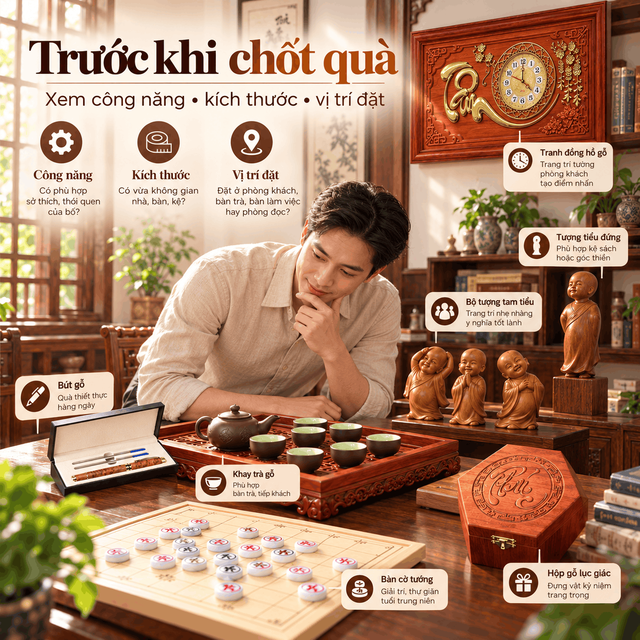 Qu&agrave; Tặng Bằng Gỗ Cho Bố &ndash; N&ecirc;n Chọn M&oacute;n G&igrave;?