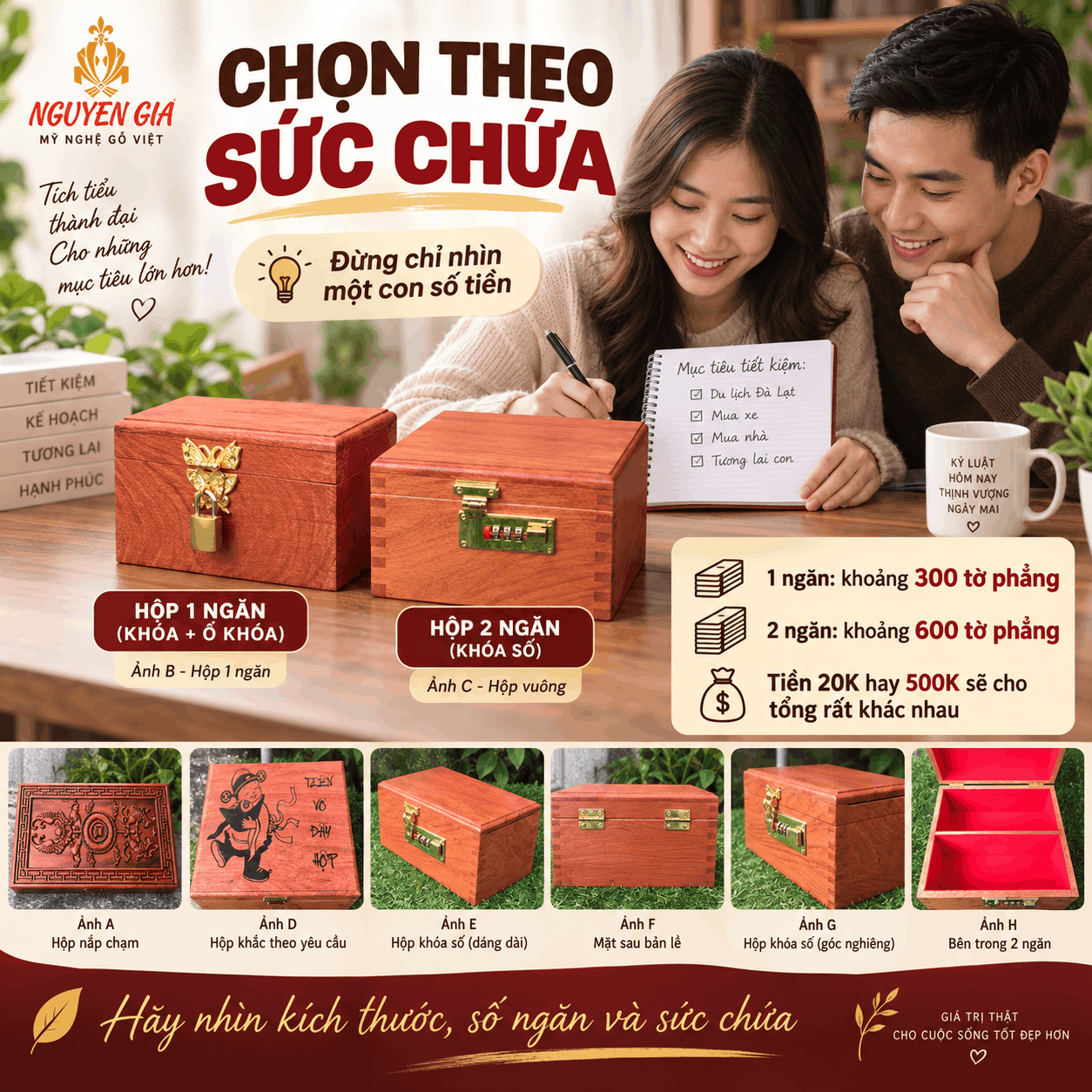 Hộp đựng tiền - Hộp đựng tiền tiết kiệm