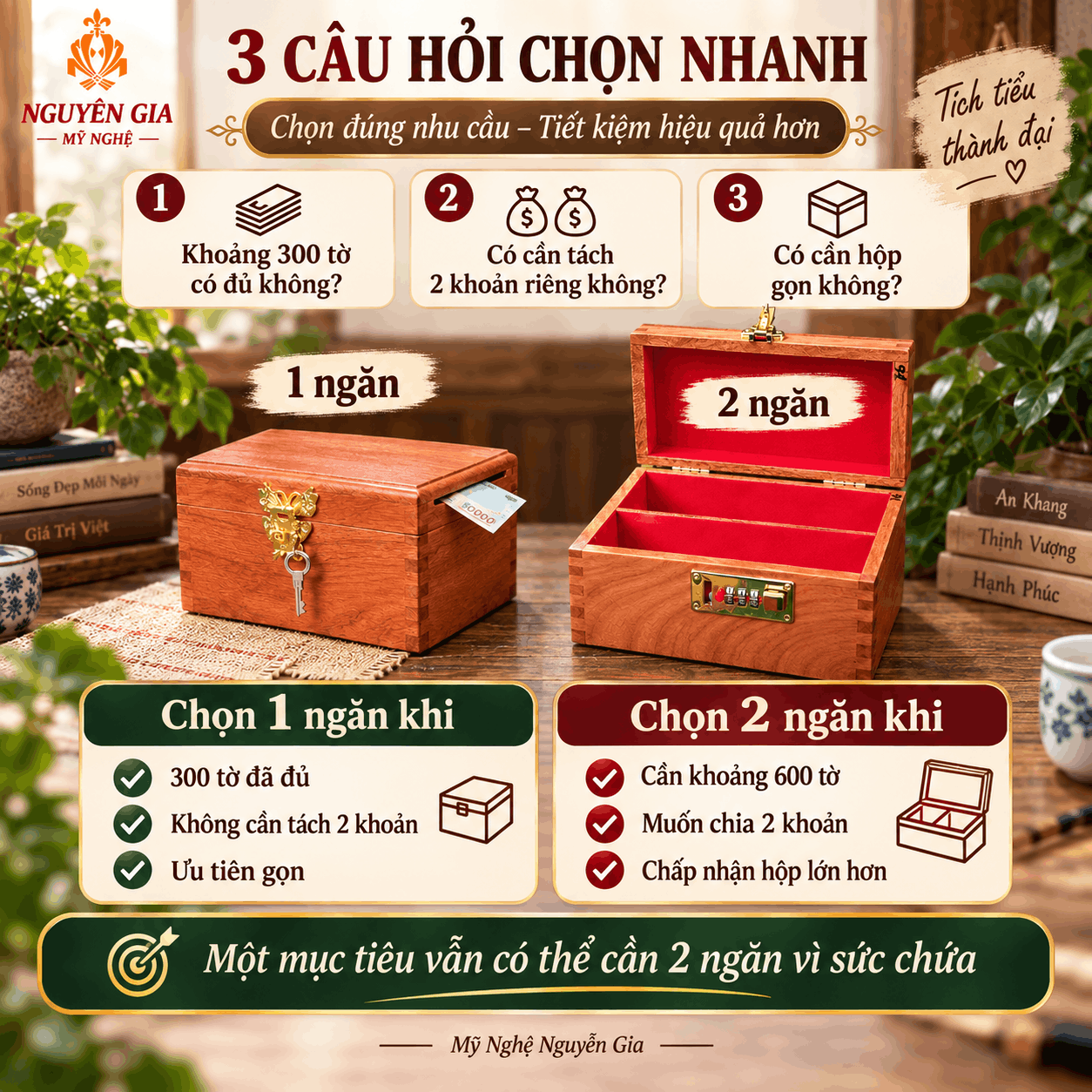 Hộp Tiết Kiệm 1 Ngăn V&agrave; 2 Ngăn N&ecirc;n D&ugrave;ng Kh&aacute;c Nhau Thế N&agrave;o?