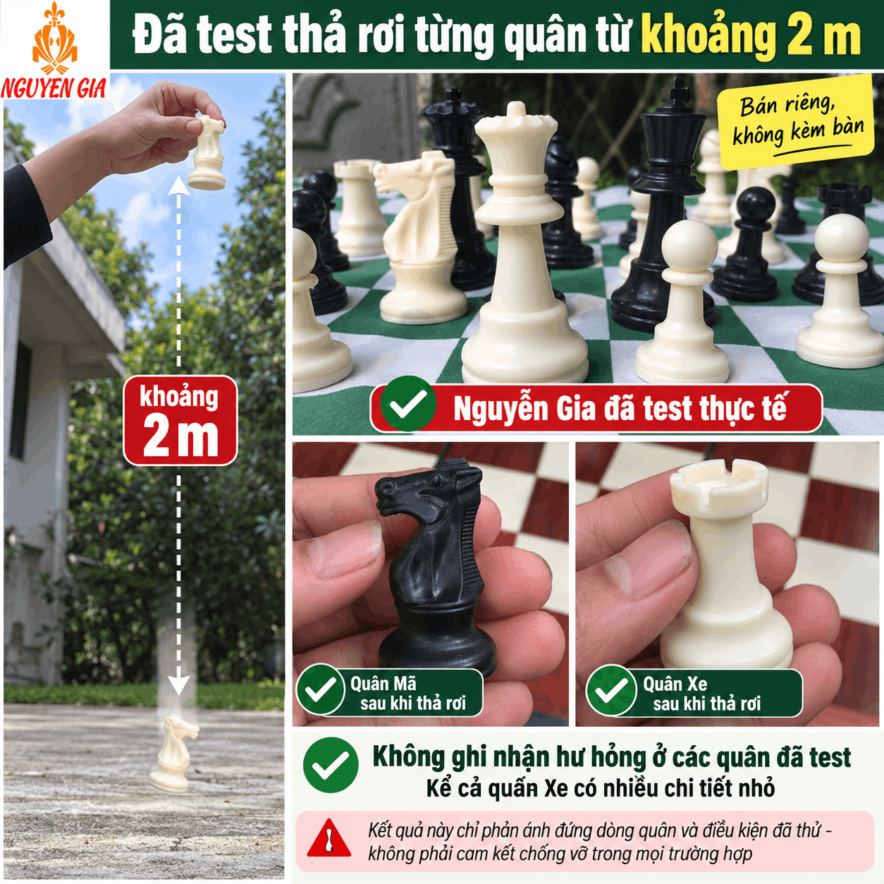 Quân Cờ Vua PP 7,5 cm – Bán Riêng, Không Kèm Bàn