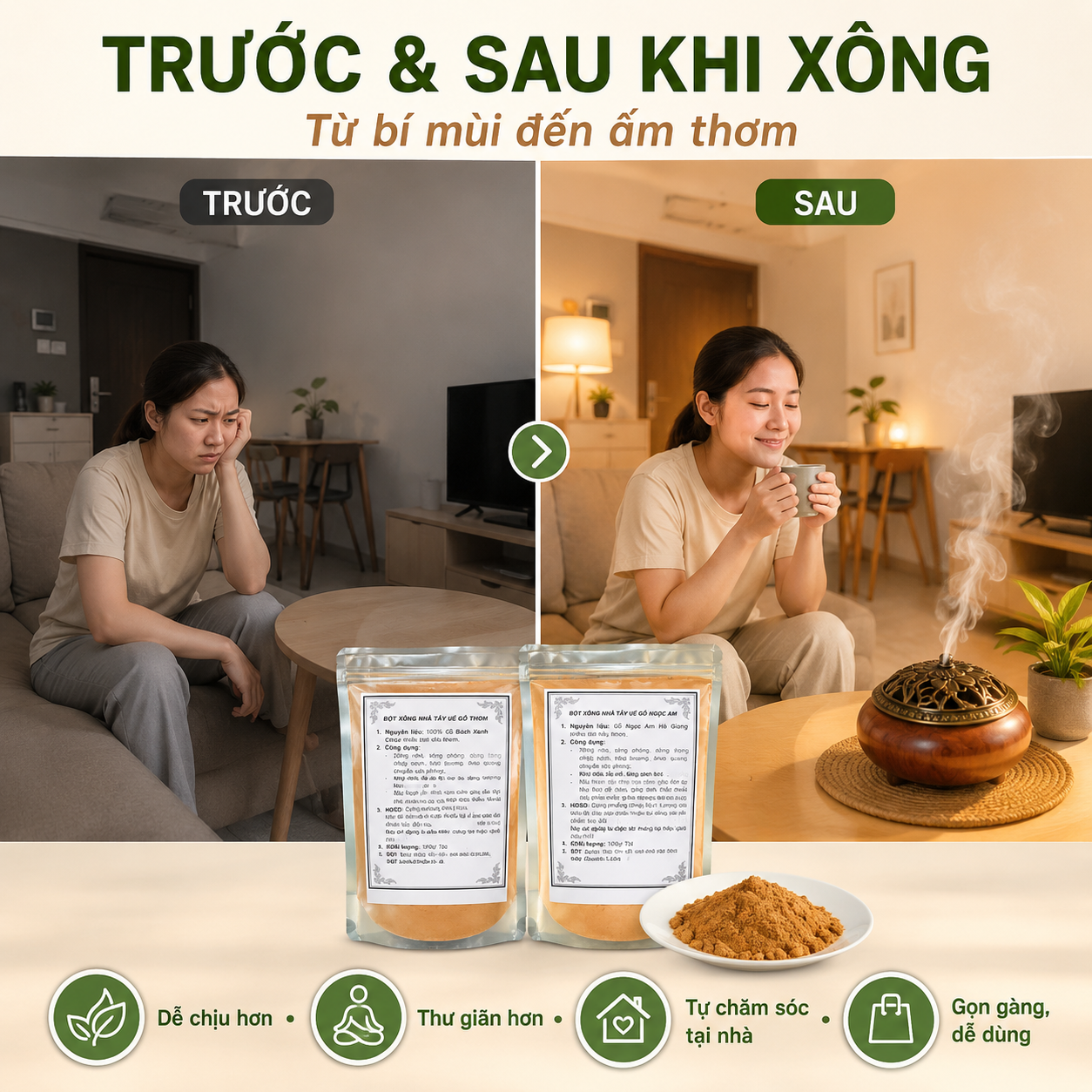 Bột X&ocirc;ng Nh&agrave; B&aacute;ch Xanh Hay Ngọc Am Tốt Hơn? N&ecirc;n Chọn Loại N&agrave;o?