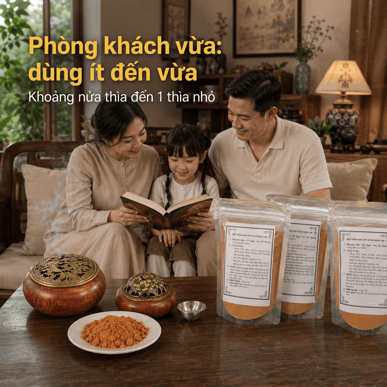 Mới Nhận Bột Xông Gỗ: Dùng Bao Nhiêu Là Vừa Để Thơm Dễ Chịu, Không Gắt Khói?