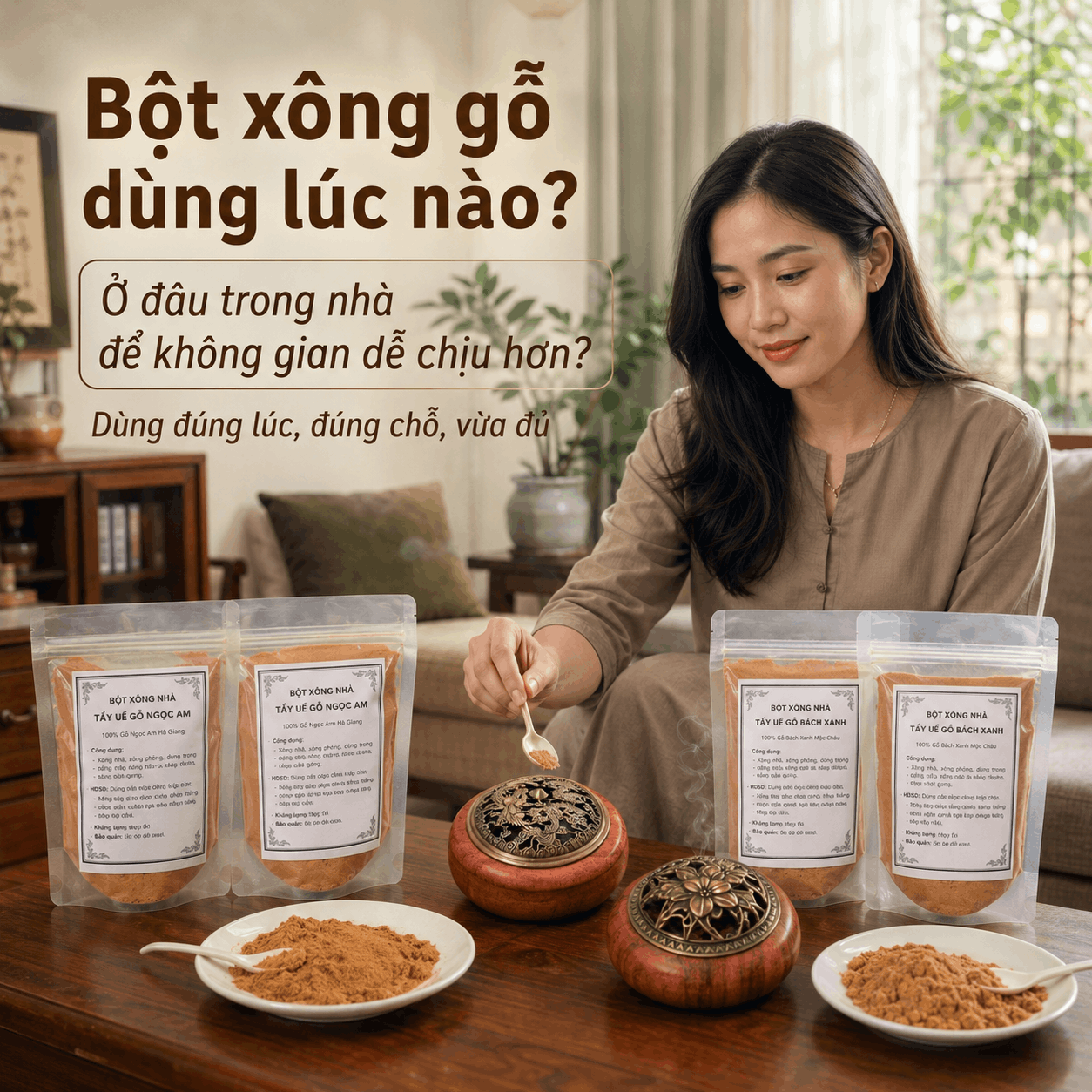 Bột X&ocirc;ng Gỗ N&ecirc;n D&ugrave;ng L&uacute;c N&agrave;o, Ở Đ&acirc;u Trong Nh&agrave; Để Kh&ocirc;ng Gian Dễ Chịu Hơn?