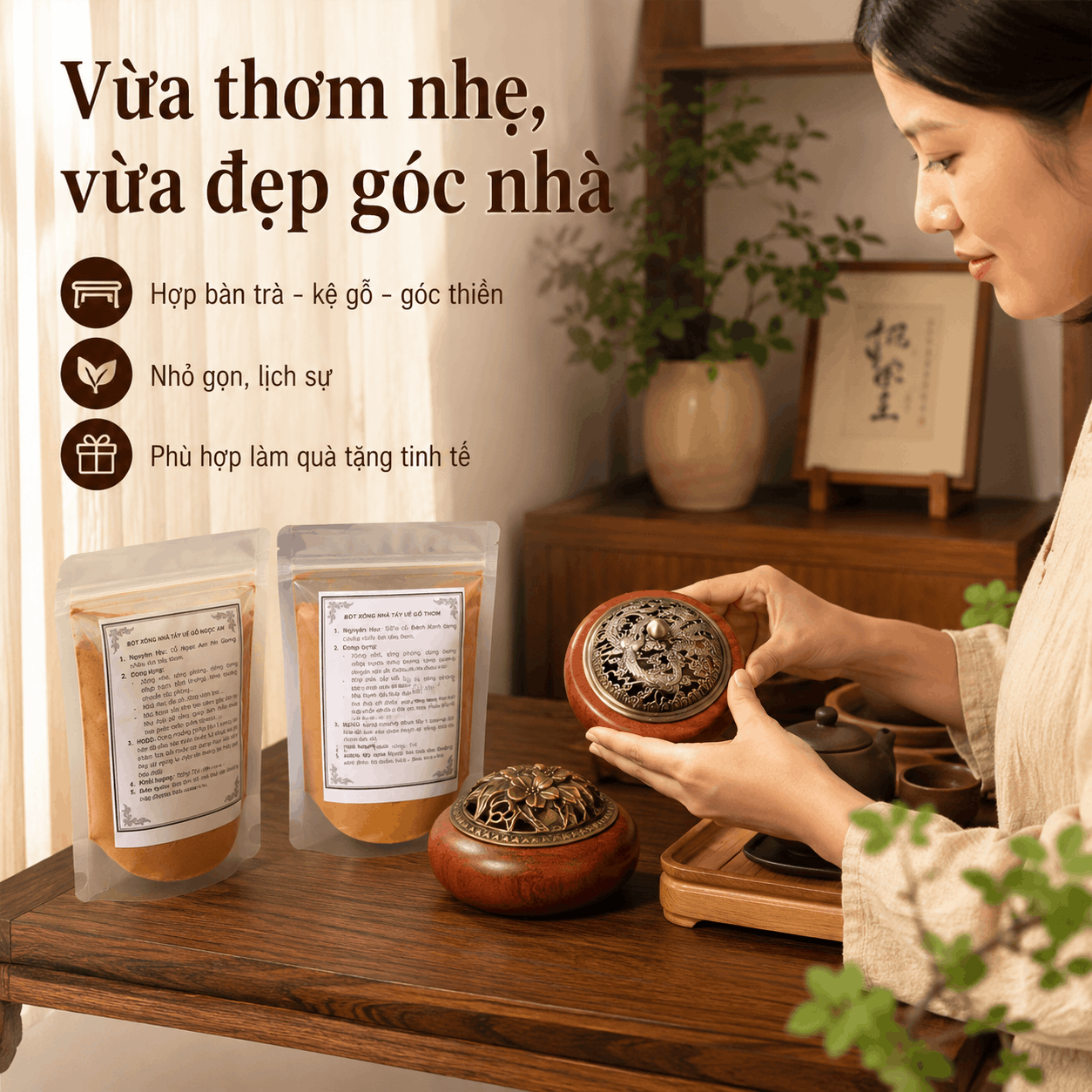 Sau Khi Mua Bột Xông Gỗ Nên Dùng Thế Nào Để Thơm Vừa, Không Gắt?