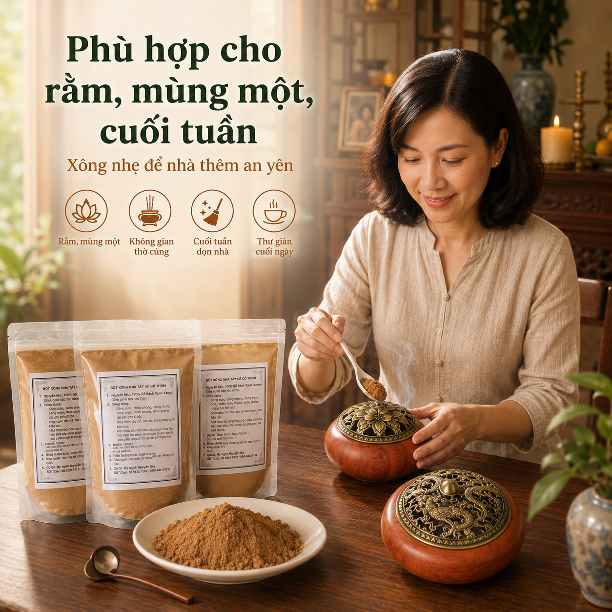C&aacute;ch X&ocirc;ng Nh&agrave; Bằng Bột B&aacute;ch Xanh Đ&uacute;ng C&aacute;ch, Thơm Dịu V&agrave; Dễ D&ugrave;ng Hằng Ng&agrave;y