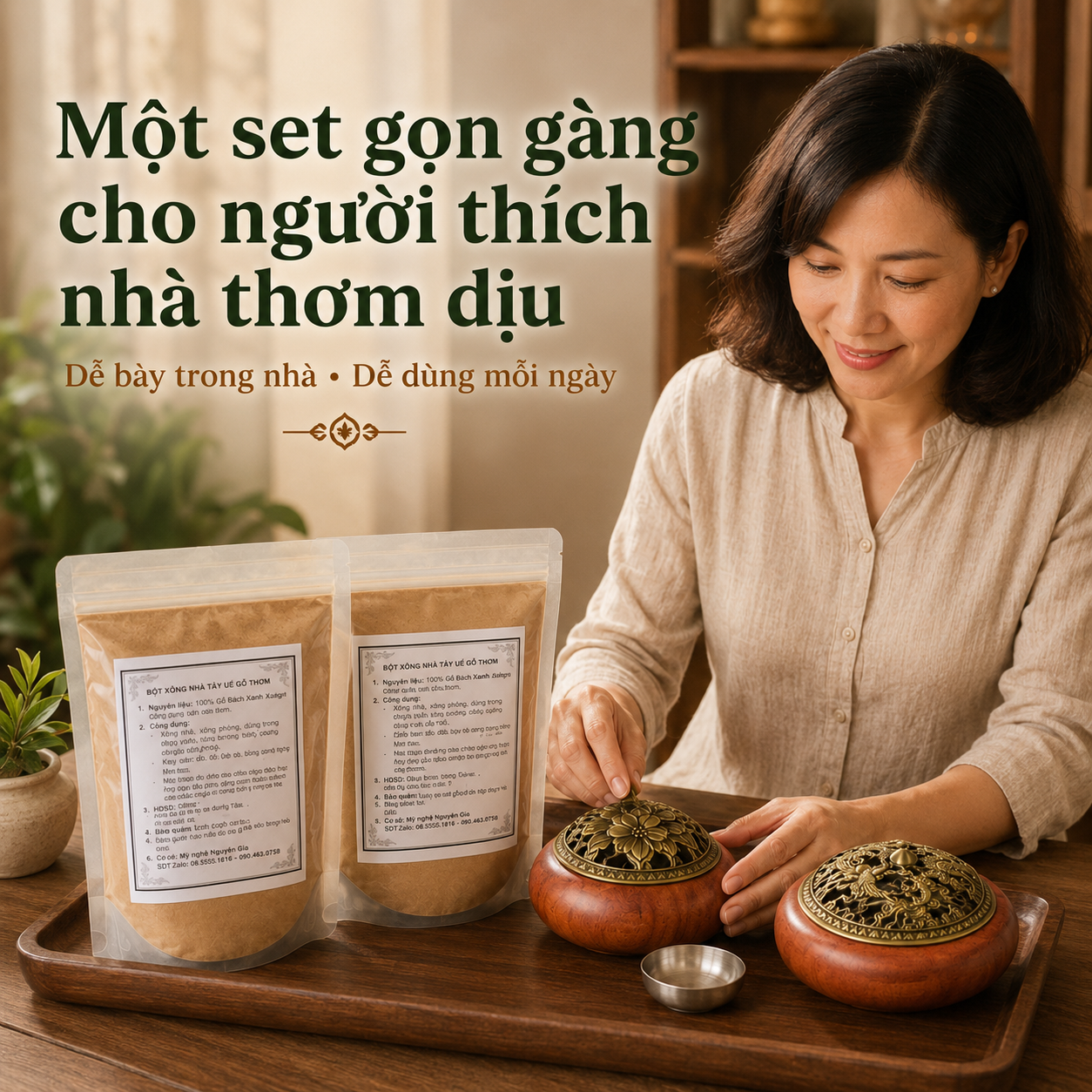 C&aacute;ch X&ocirc;ng Nh&agrave; Bằng Bột B&aacute;ch Xanh Đ&uacute;ng C&aacute;ch, Thơm Dịu V&agrave; Dễ D&ugrave;ng Hằng Ng&agrave;y
