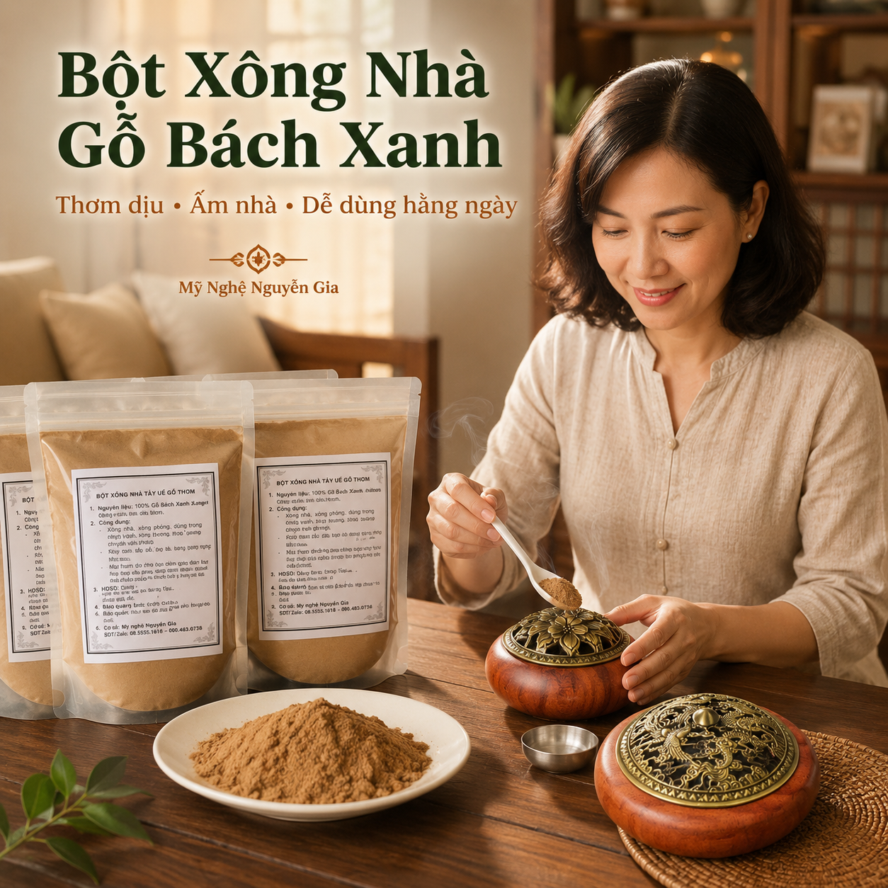C&aacute;ch X&ocirc;ng Nh&agrave; Bằng Bột B&aacute;ch Xanh Đ&uacute;ng C&aacute;ch, Thơm Dịu V&agrave; Dễ D&ugrave;ng Hằng Ng&agrave;y
