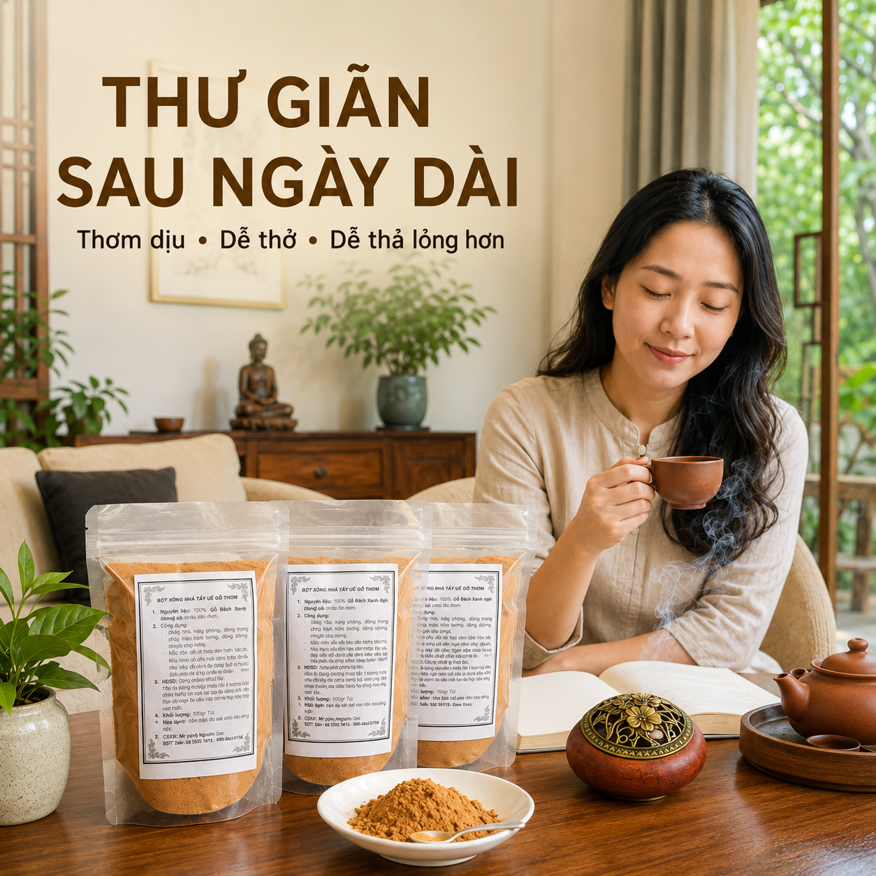 Cách Xông Nhà Bằng Bột Gỗ Bách Xanh Đúng Cách, Thơm Dịu Và An Toàn