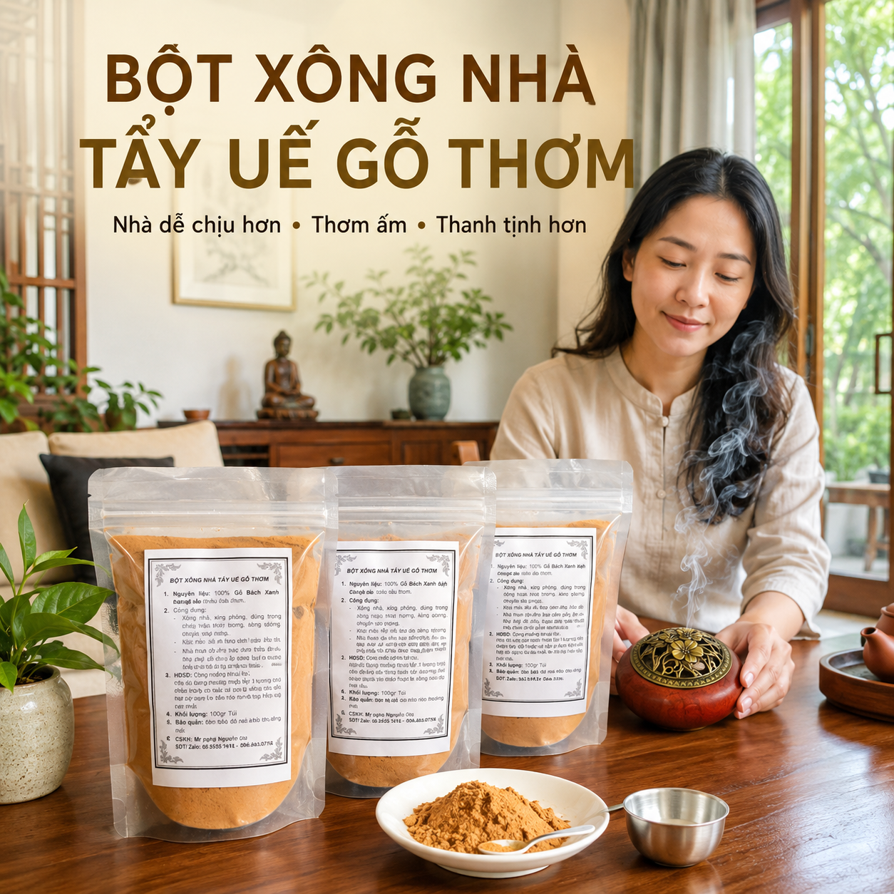 Cách Xông Nhà Bằng Bột Gỗ Bách Xanh Đúng Cách, Thơm Dịu Và An Toàn