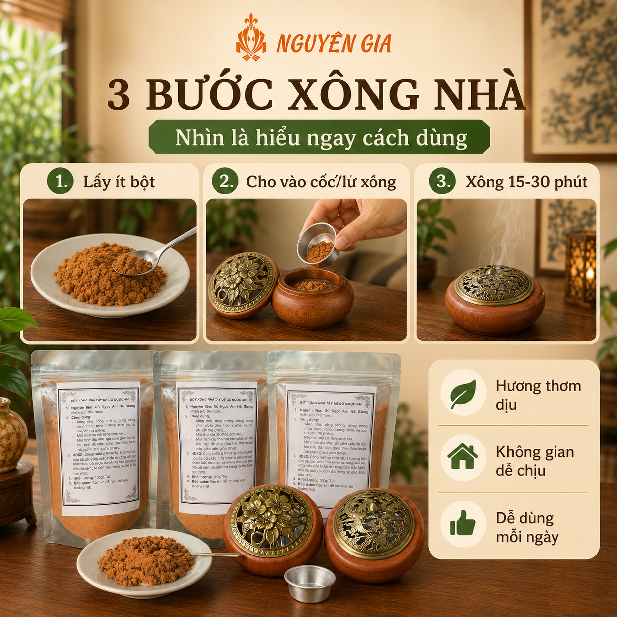C&aacute;ch X&ocirc;ng Nh&agrave; Bằng Bột Ngọc Am Đ&uacute;ng C&aacute;ch, Thơm L&acirc;u V&agrave; An To&agrave;n