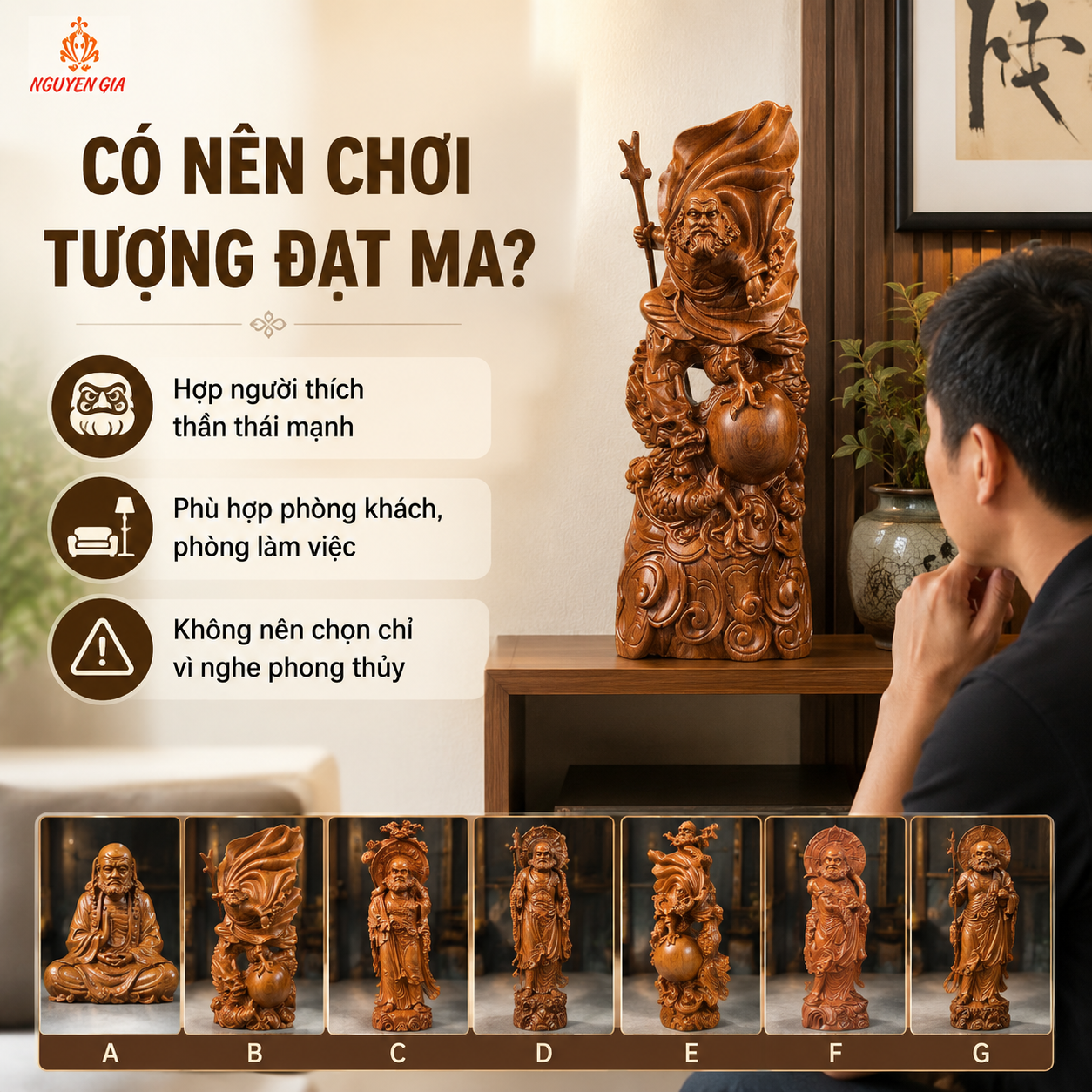 C&oacute; N&ecirc;n Chơi Tượng Đạt Ma Kh&ocirc;ng? &Yacute; Nghĩa, C&aacute;ch Đặt V&agrave; Lưu &Yacute;