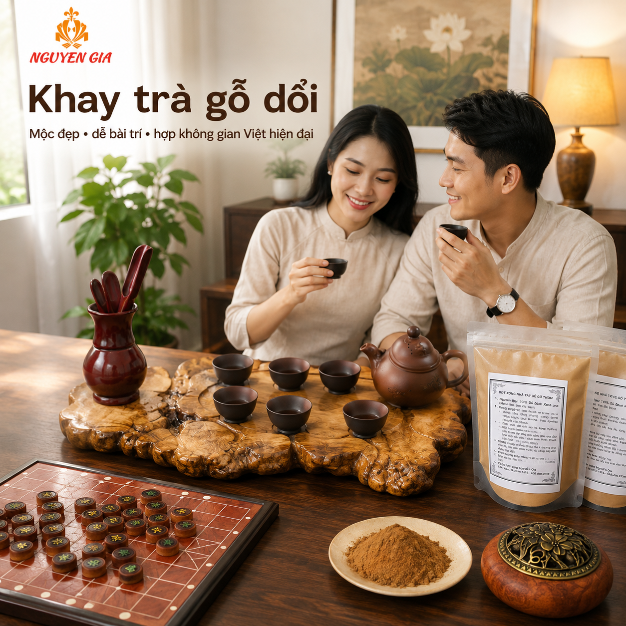 Cờ Tướng, Khay Tr&agrave; V&agrave; M&ugrave;i Gỗ - Một G&oacute;c Sống Chậm Trong Nh&agrave;