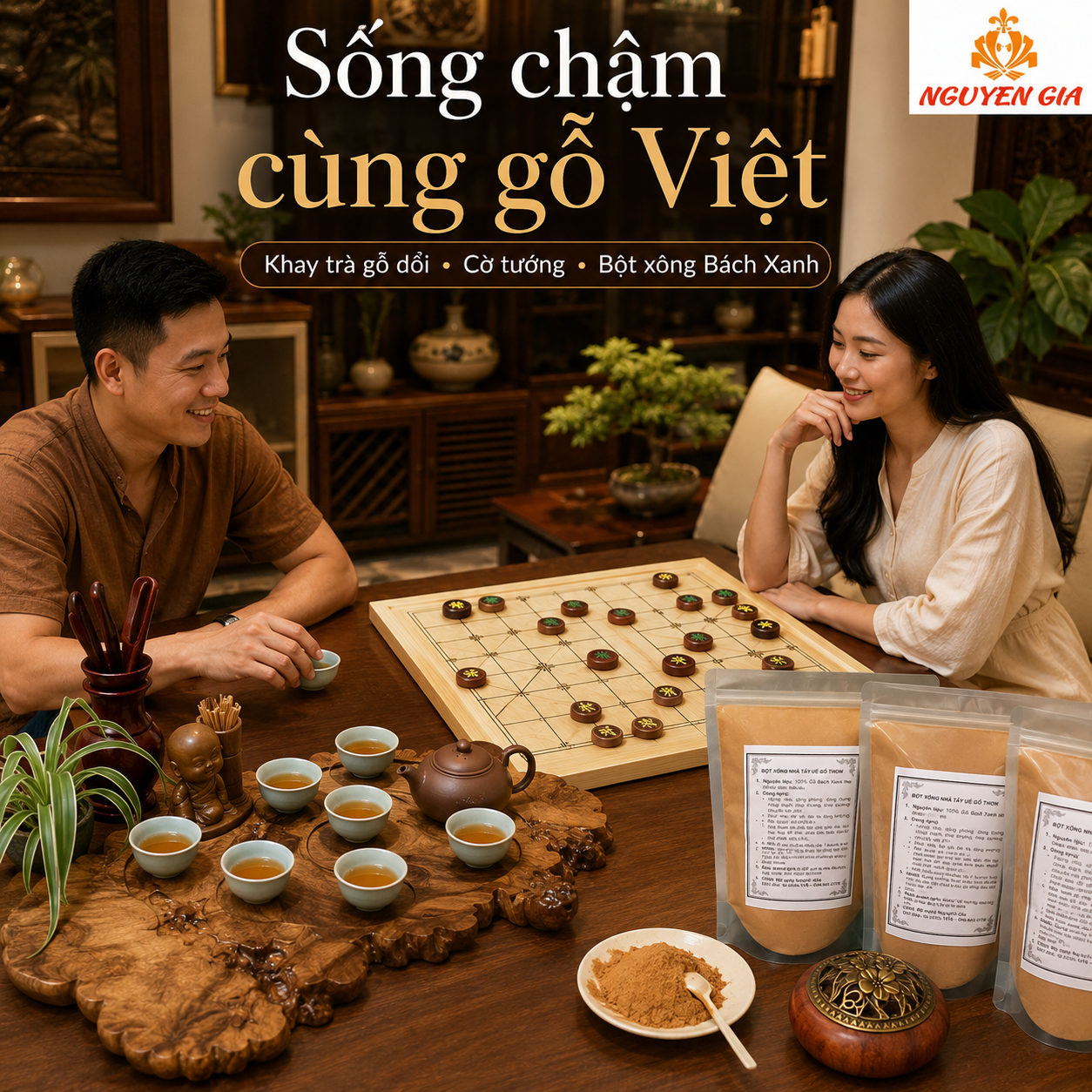 Cờ Tướng, Khay Tr&agrave; V&agrave; M&ugrave;i Gỗ - Một G&oacute;c Sống Chậm Trong Nh&agrave;