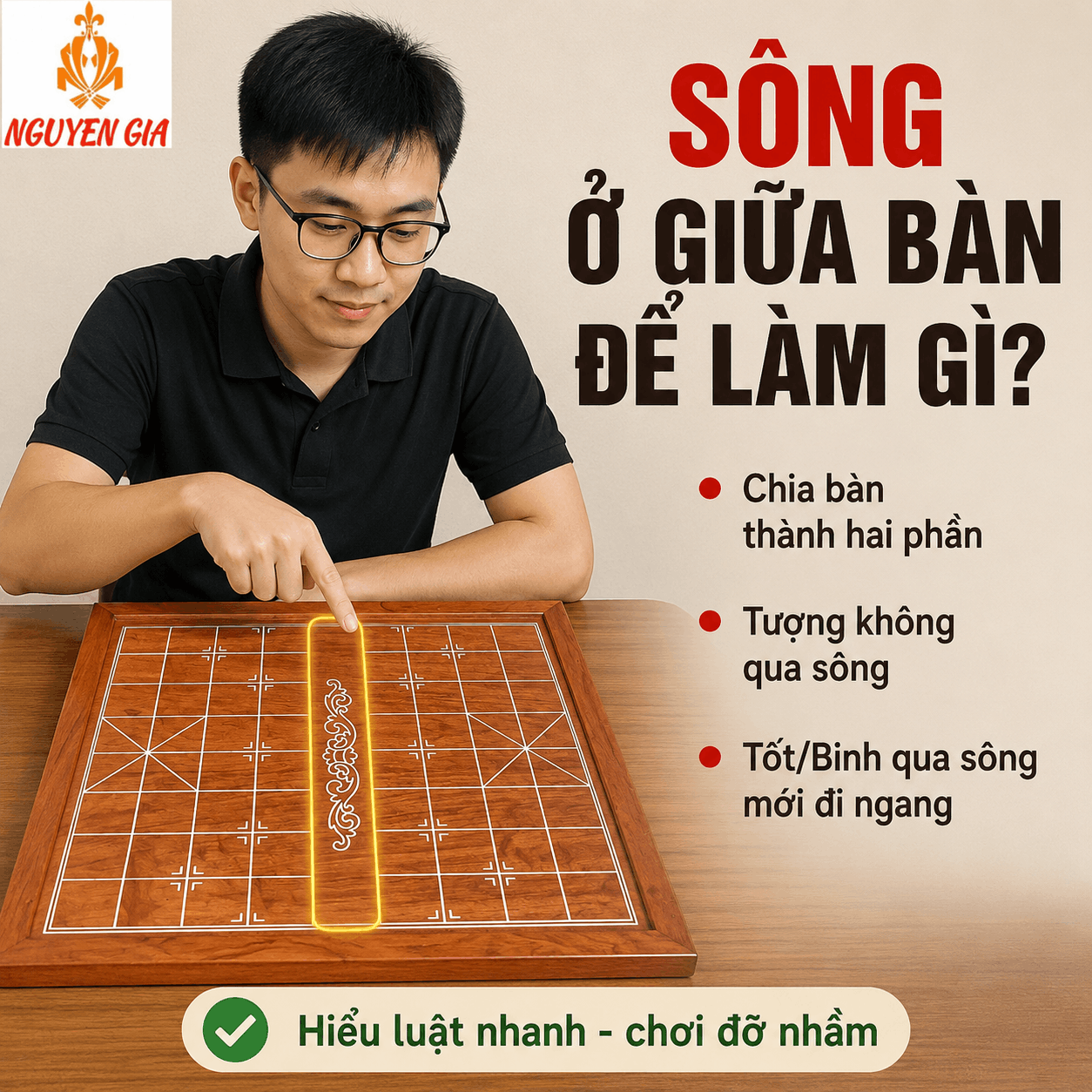 B&agrave;n Cờ Tướng C&oacute; Bao Nhi&ecirc;u &Ocirc;? Cấu Tạo 90 Giao Điểm