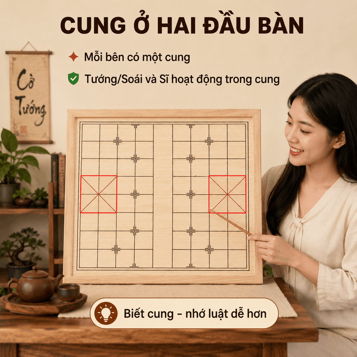B&agrave;n Cờ Tướng C&oacute; Bao Nhi&ecirc;u &Ocirc;? Cấu Tạo 90 Giao Điểm