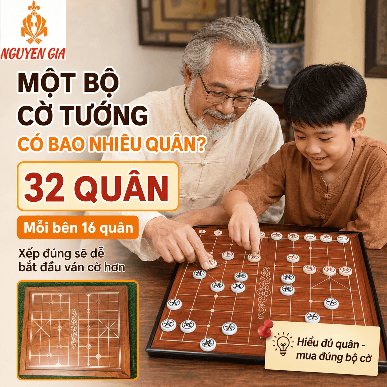 B&agrave;n Cờ Tướng C&oacute; Bao Nhi&ecirc;u &Ocirc;? Cấu Tạo 90 Giao Điểm
