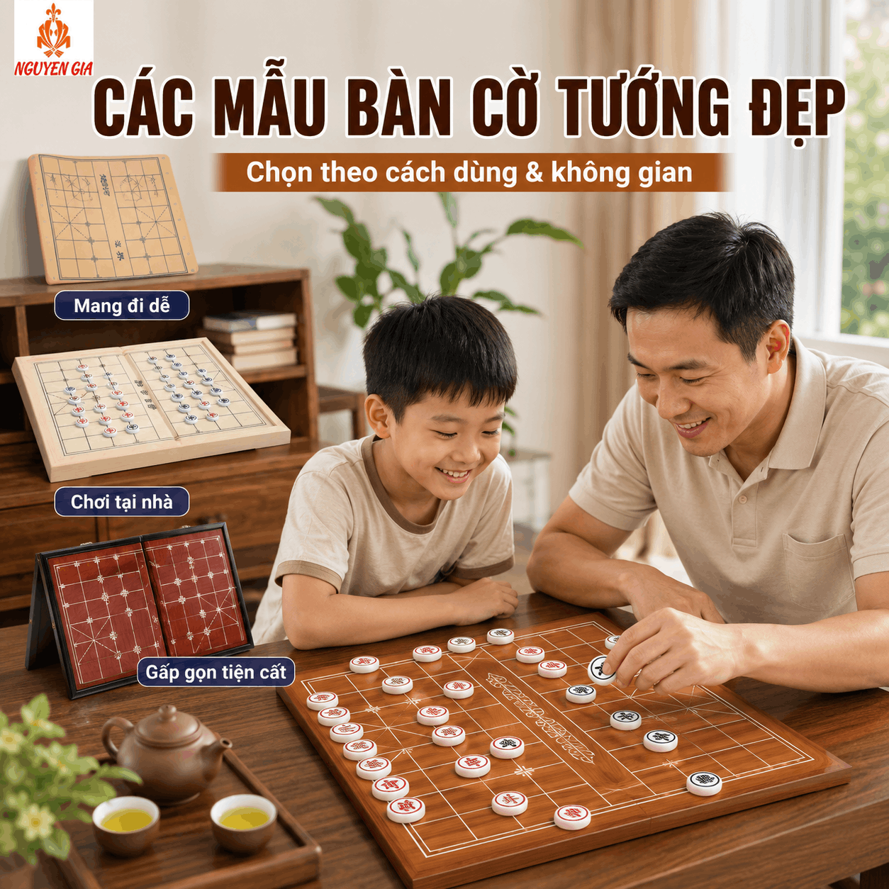 Các Mẫu Bàn Cờ Tướng Đẹp: Chọn Theo Cách Dùng Và Không Gian