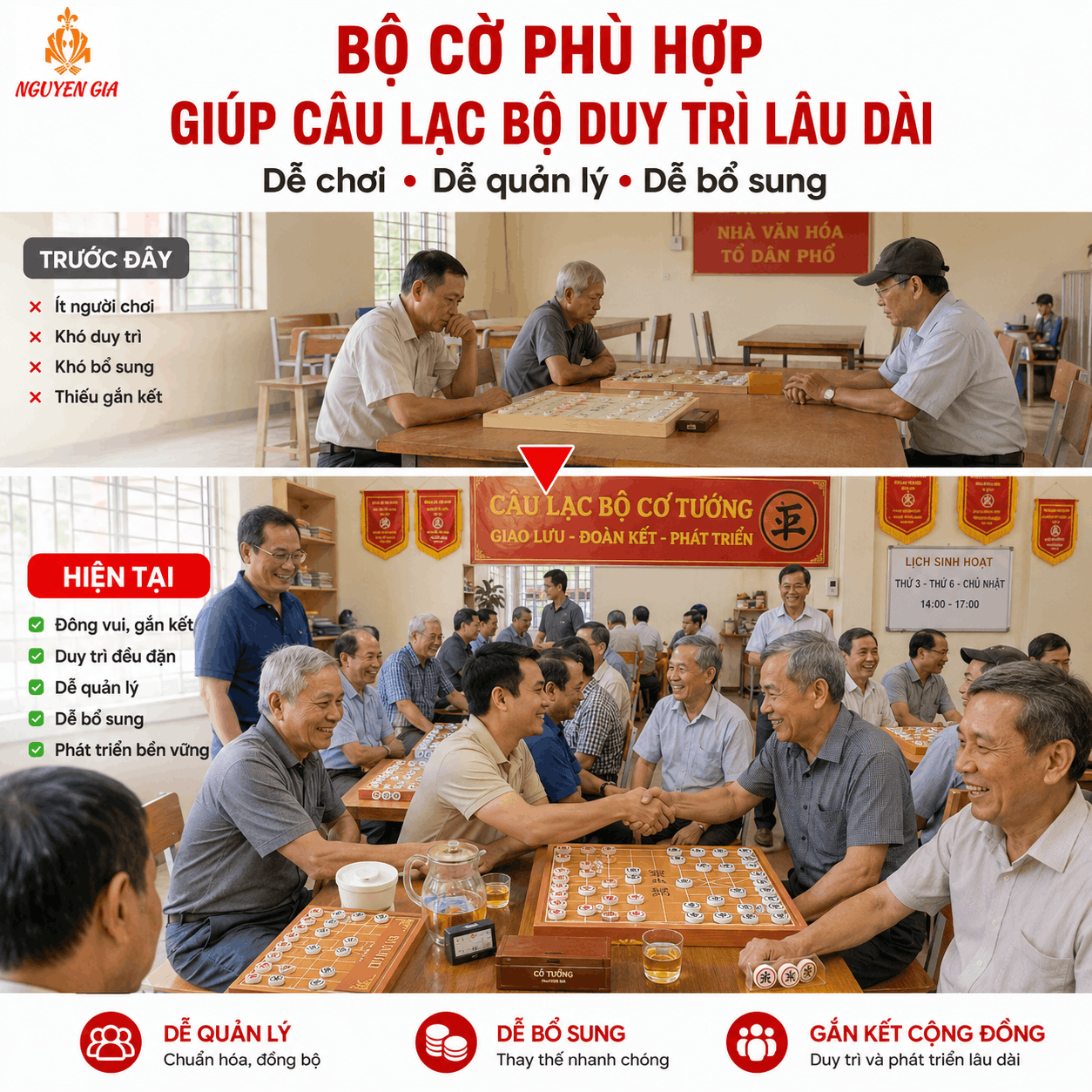 Bộ Cờ Tướng Cho C&acirc;u Lạc Bộ, Giải Đấu N&ecirc;n Chọn Thế N&agrave;o?